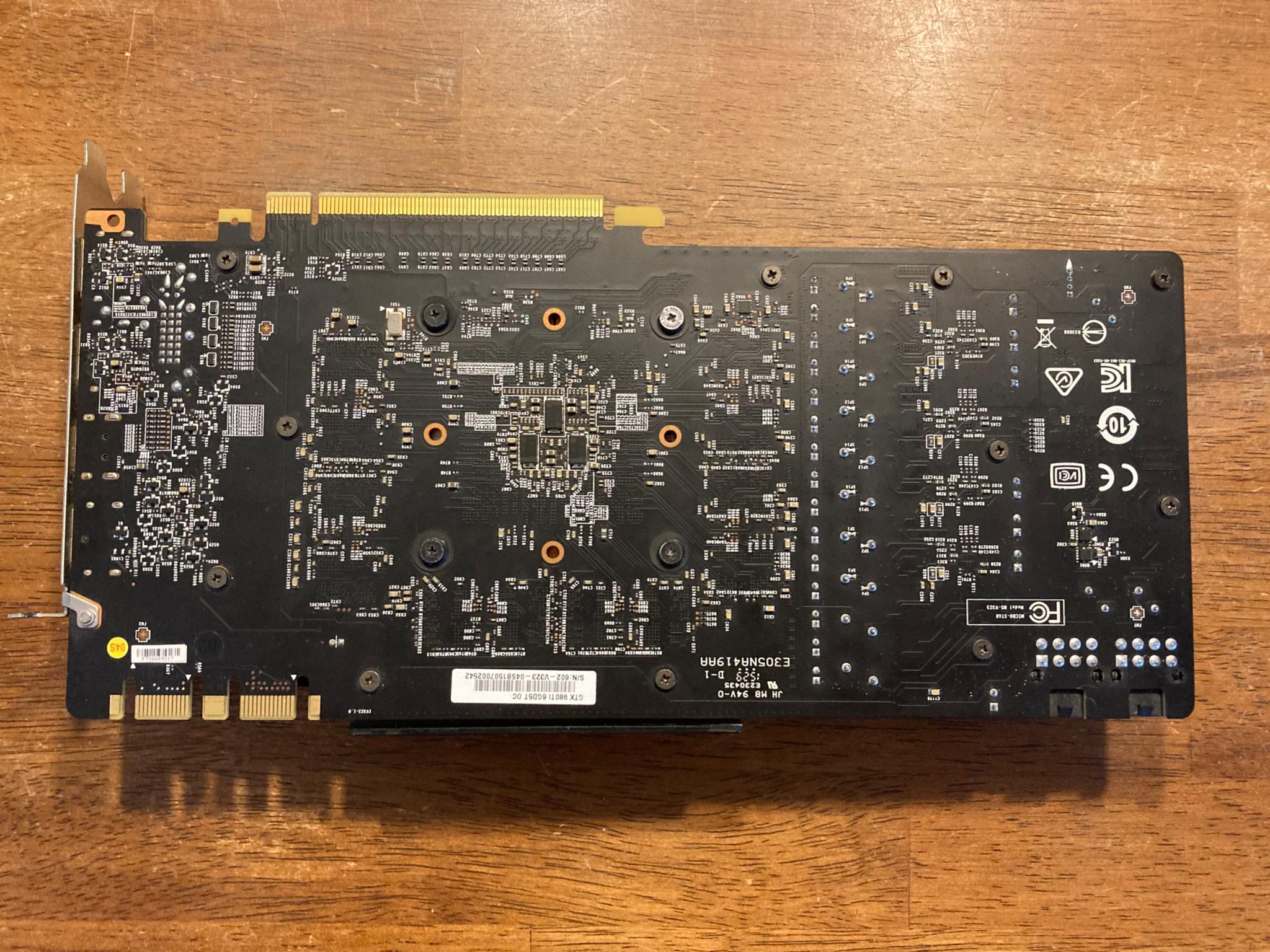 MSI GTX 980 Ti Armor 2X OC 6GB Graphics Card
