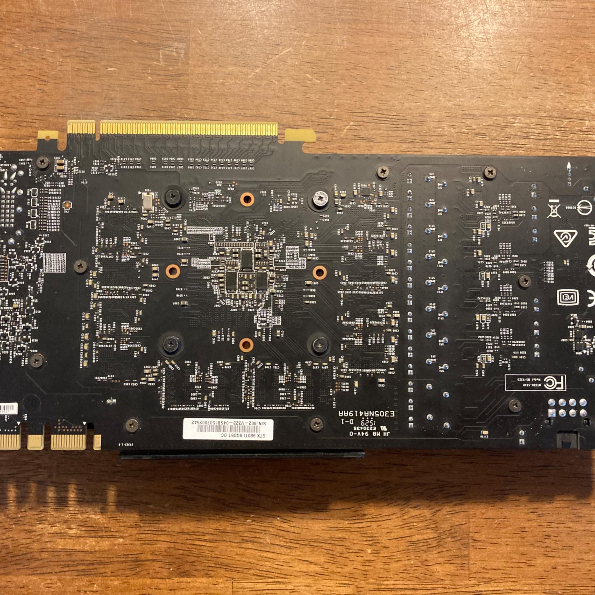 MSI GTX 980 Ti Armor 2X OC 6GB Graphics Card