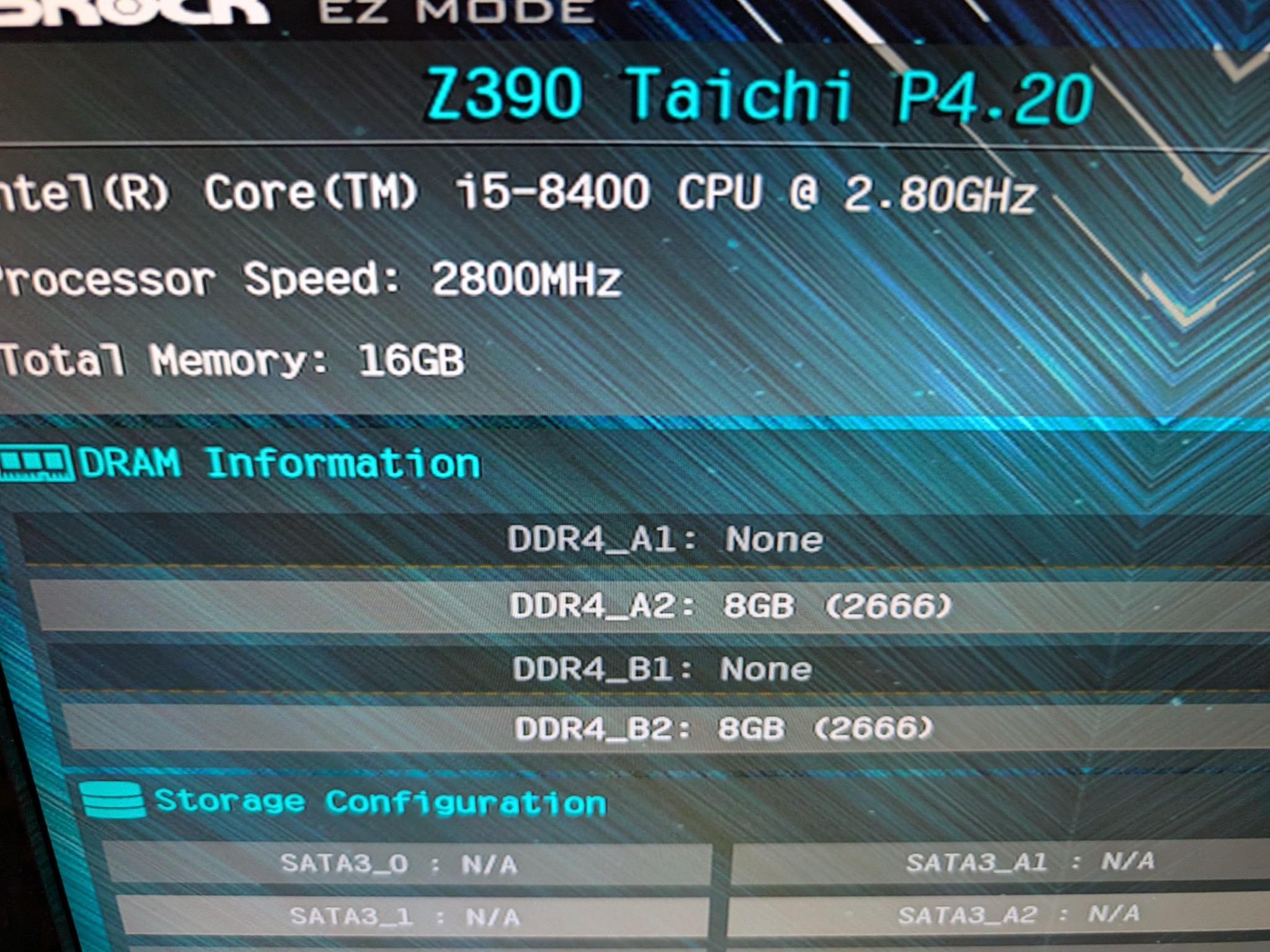 Intel Core i5-8400 + 16GB DDR4 2666MTs