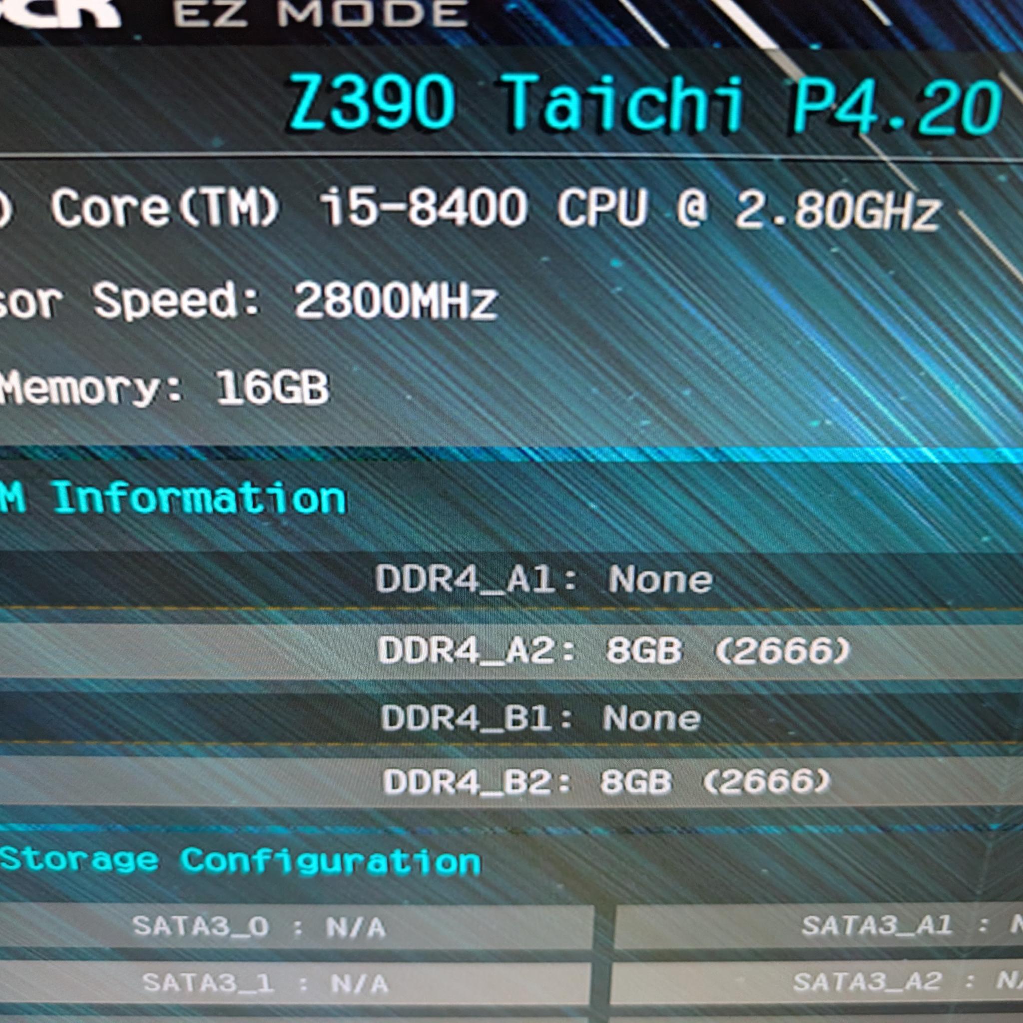 Intel Core i5-8400 + 16GB DDR4 2666MTs