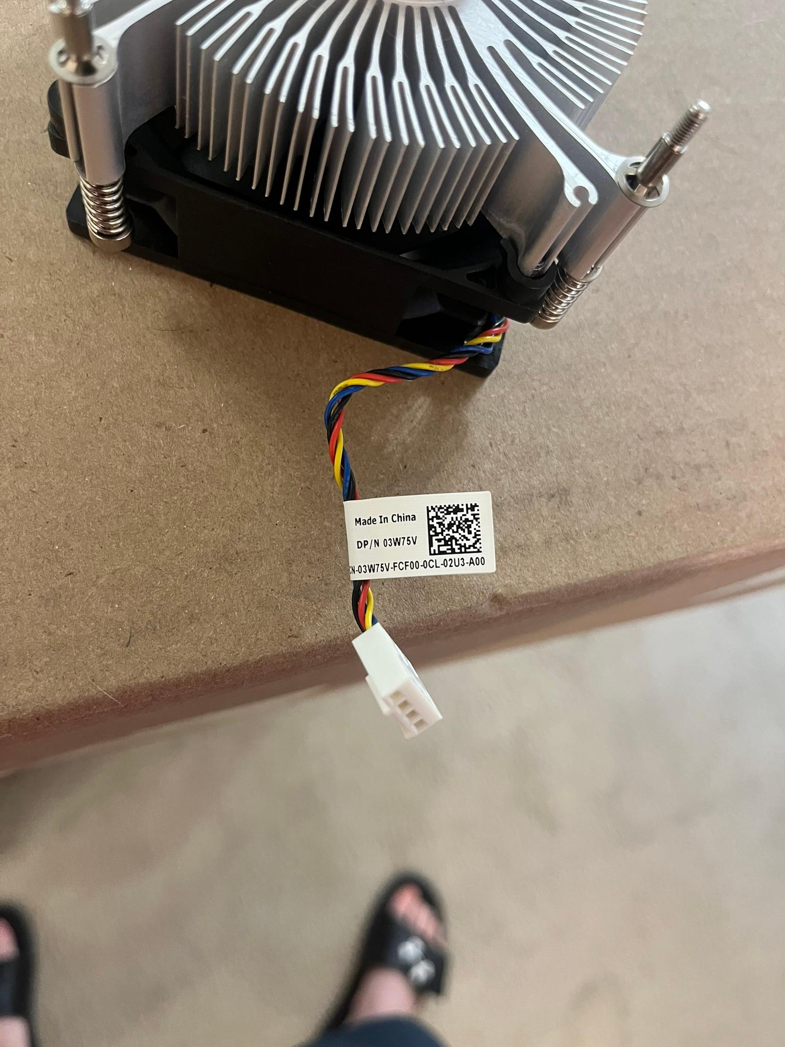 Dell CPU Cooler Heatsink Fan 65W | 03W75V 0DVH85 | OptiPlex 5080 7080 MT, Inspiron 3880, G5 Desktop