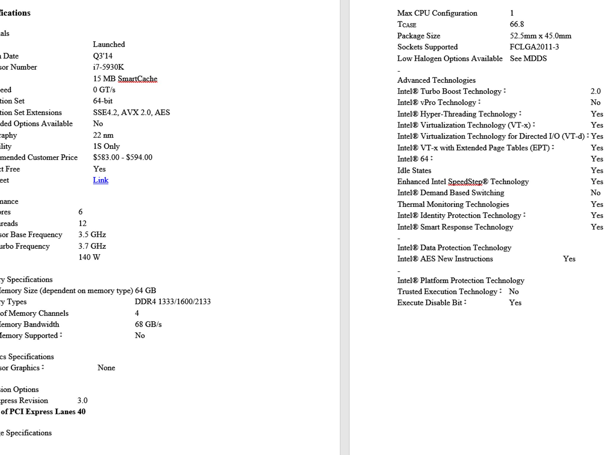Combo Deal: Asus X99M-WS Motherboard & Intel i7 5930K Haswell-E CPU (Used)