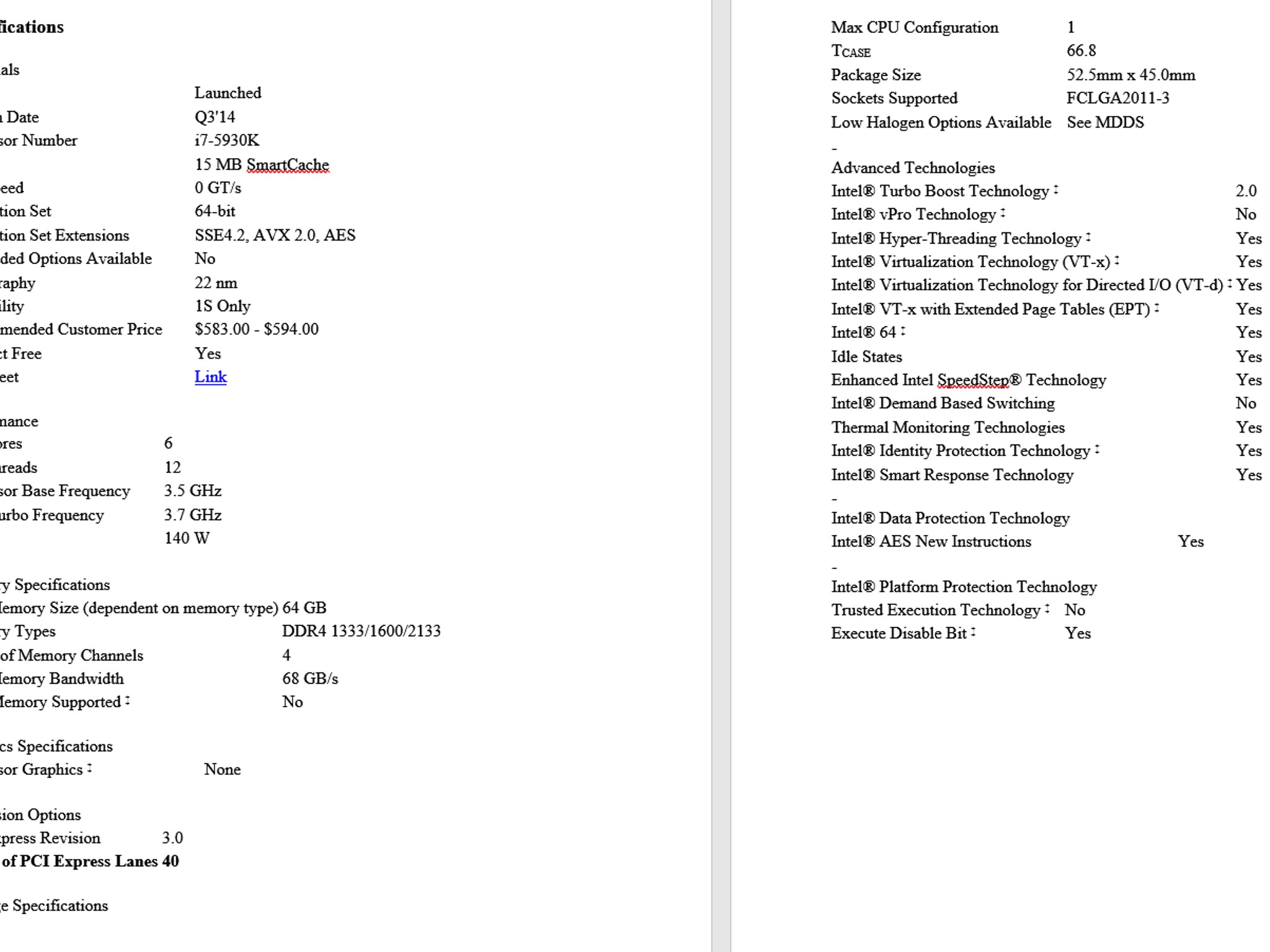 Combo Deal: Asus X99M-WS Motherboard & Intel i7 5930K Haswell-E CPU (Used)