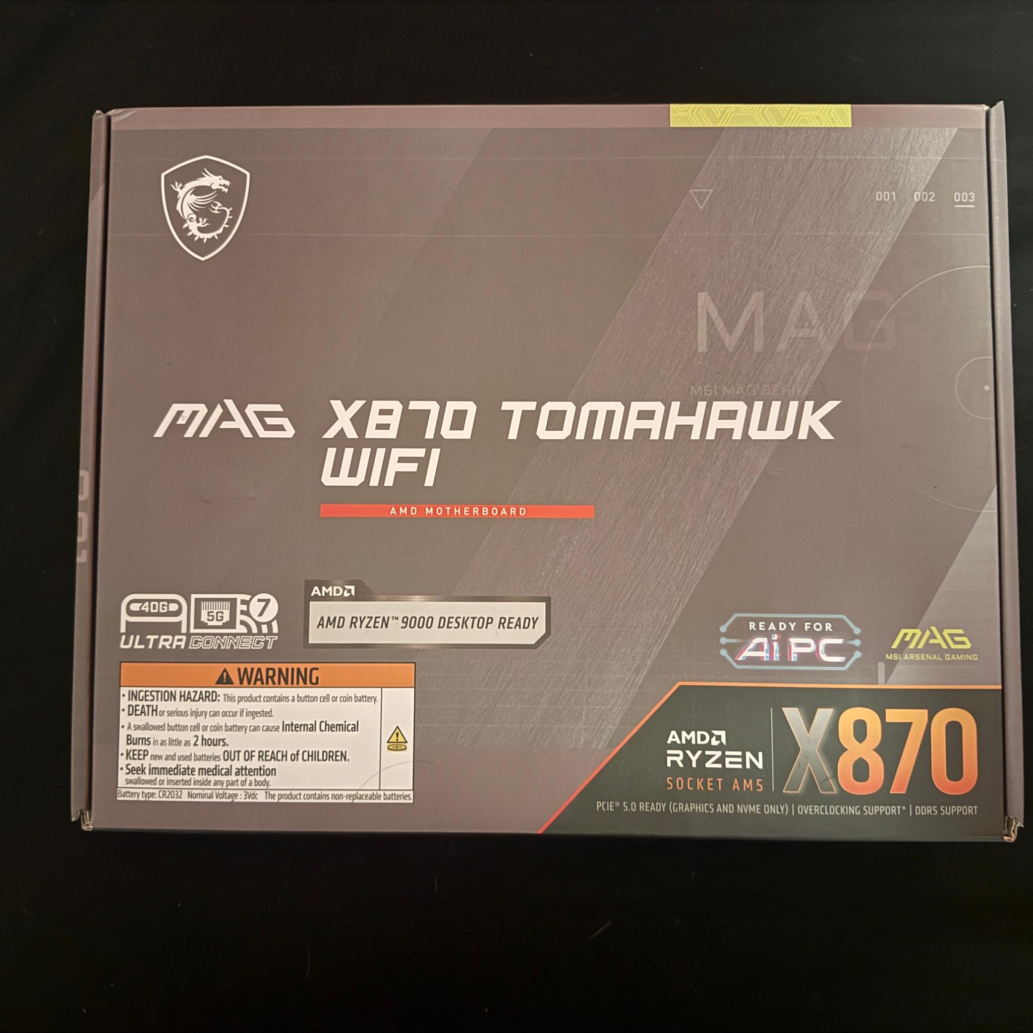 BNIB MSI MAG X870 TOMAHAWK WIFI