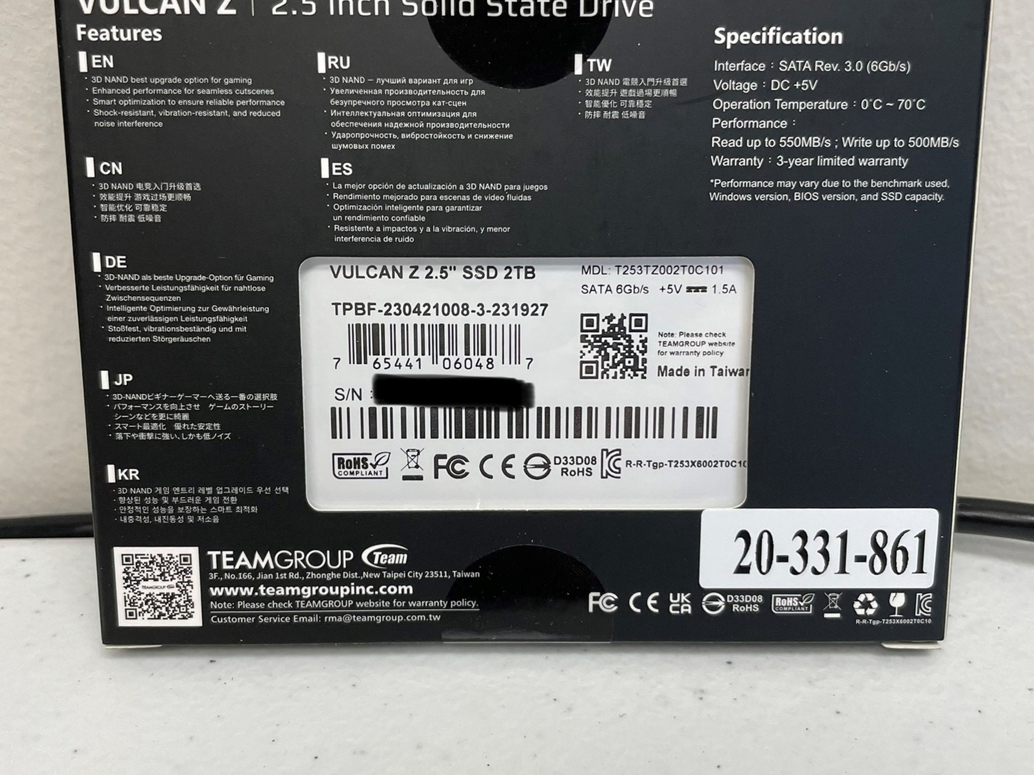 NEW TeamGroup 2TB Vulcan Z