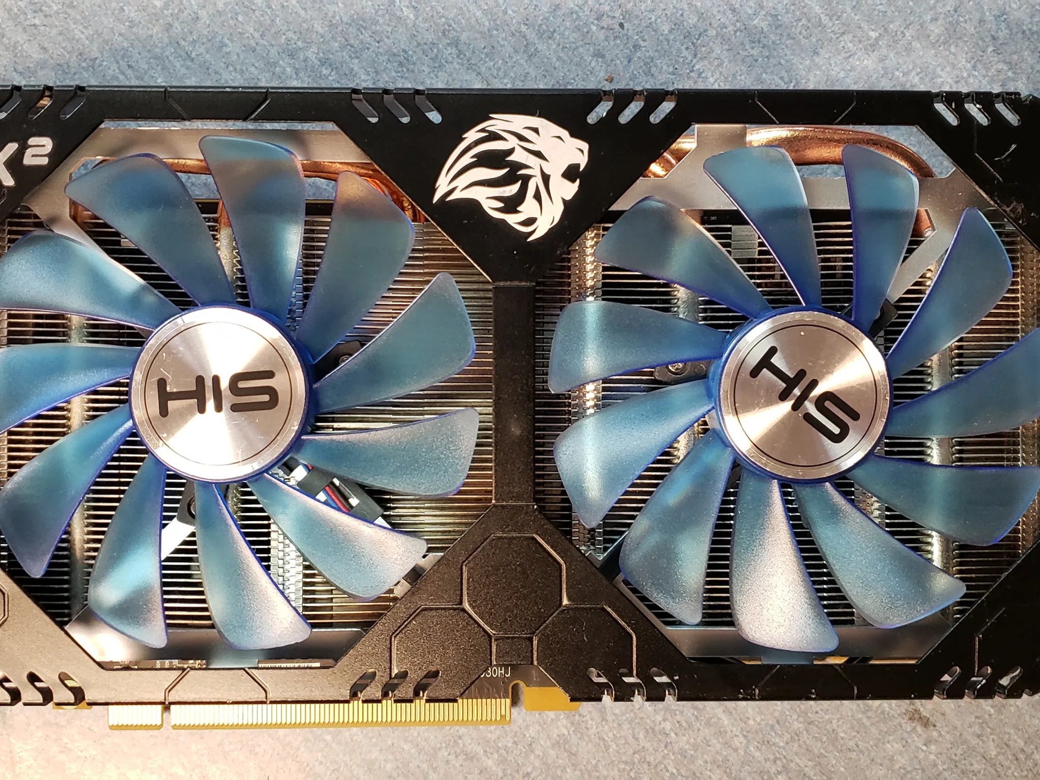 HiS RX 580 graphics card with 8gb memory