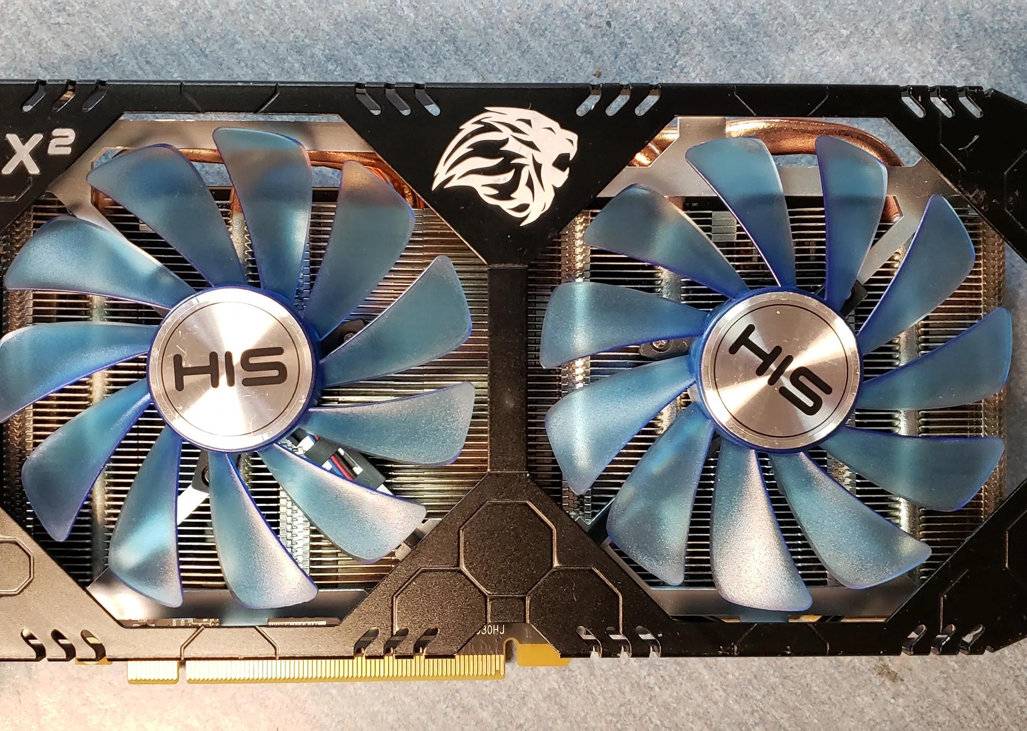 HiS RX 580 graphics card with 8gb memory