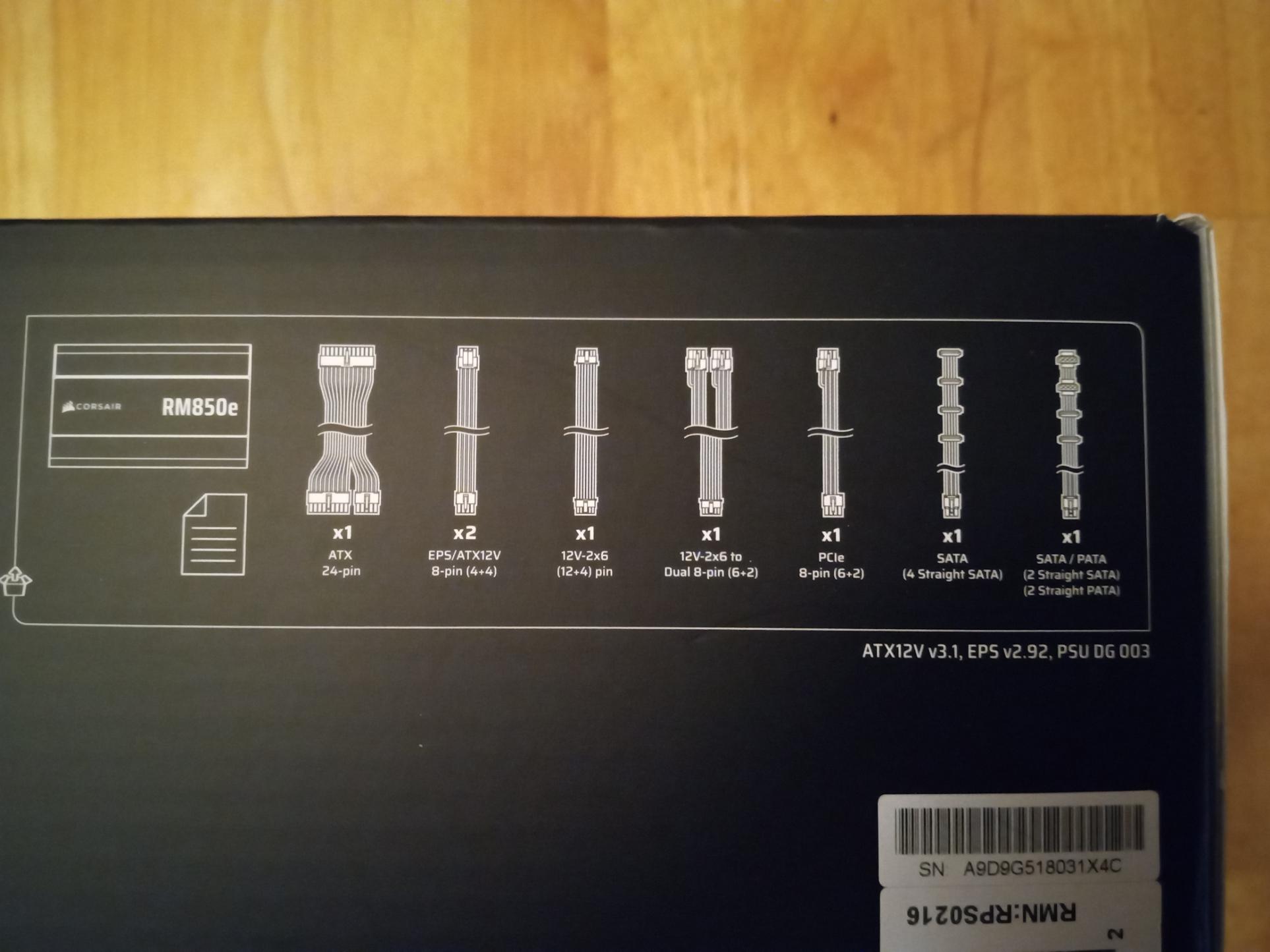 New!! Corsair RM850e (2025)