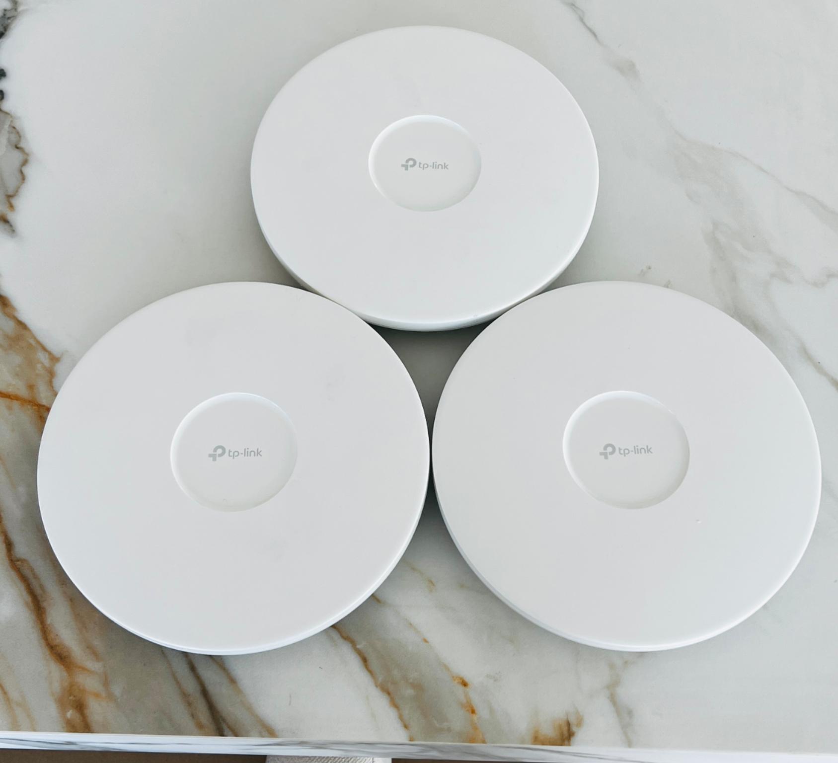 Like New Wifi Mesh System Routers- Tp-Link Omada AX5400 Wifi 6. 3-Pack Discount!
