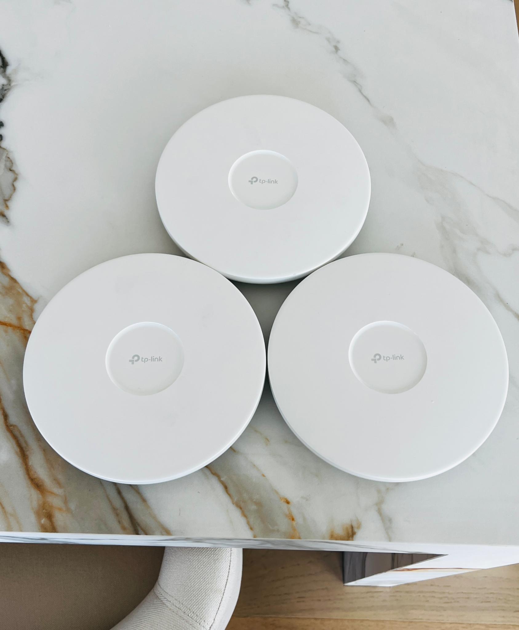 Like New Wifi Mesh System Routers- Tp-Link Omada AX5400 Wifi 6. 3-Pack Discount!
