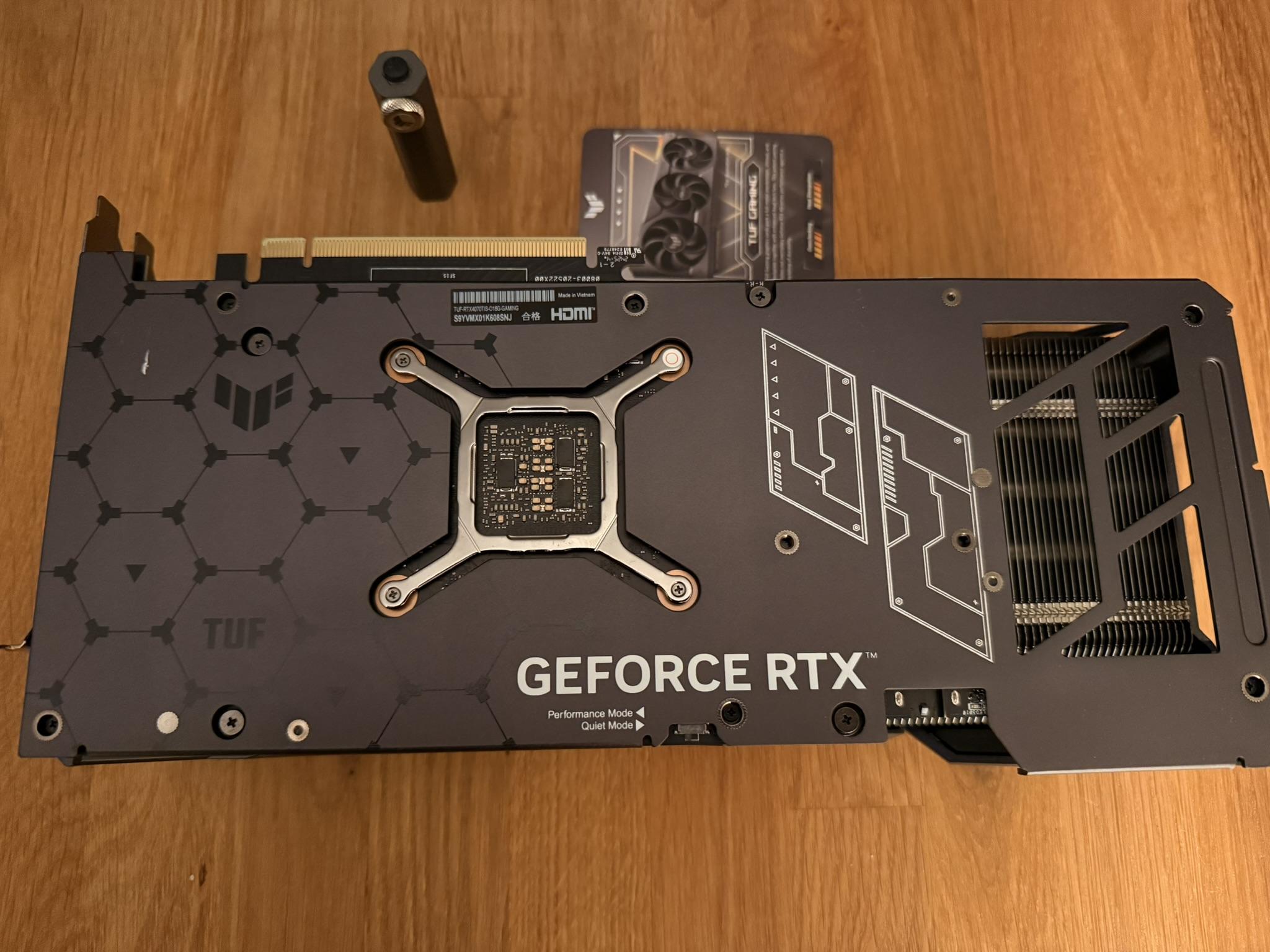 ASUS TUF Gaming NVIDIA GeForce RTX 4070 Ti SUPER OC 16 GB GDDR6X! WORKS PERFECT!