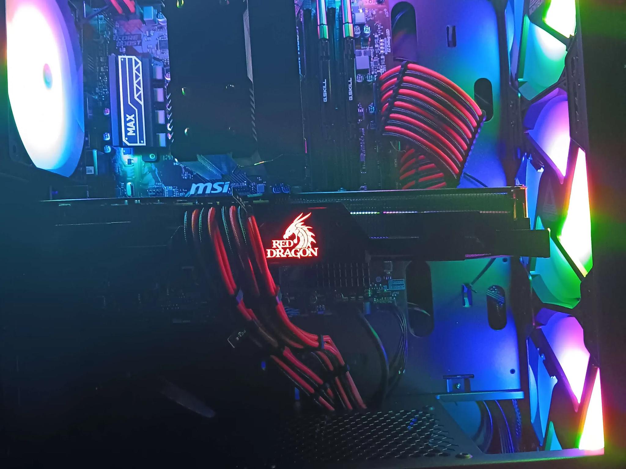 | Black RGB GAMING PC | Ryzen 5 2600x|RedDragon Vega56(UV'd & OC'd)|16gb DDR4 RAM|500g SSD Storage