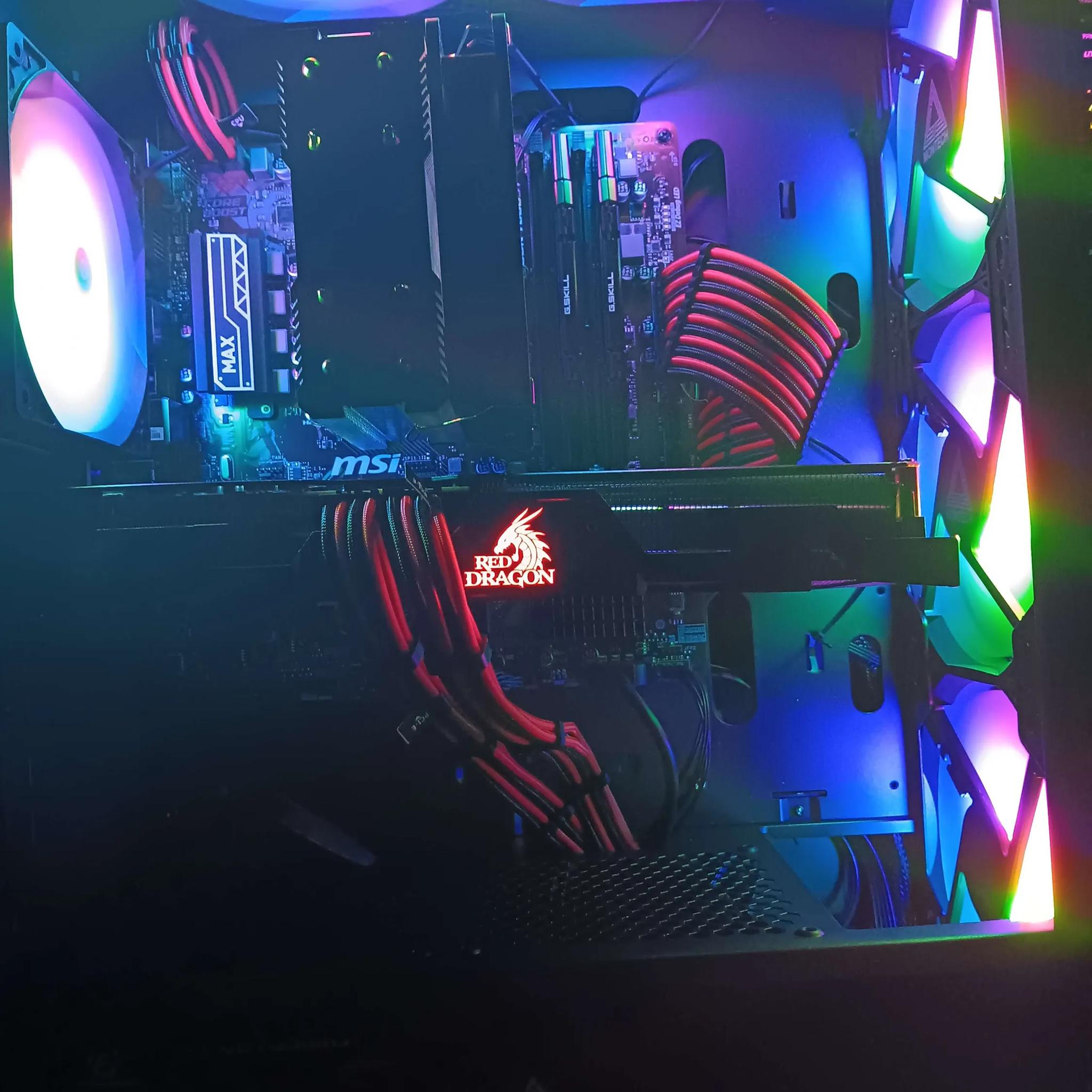 | Black RGB GAMING PC | Ryzen 5 2600x|RedDragon Vega56(UV'd & OC'd)|16gb DDR4 RAM|500g SSD Storage