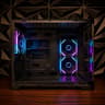Black Tempered Glass ARGB Fish Tank MATX PC Case