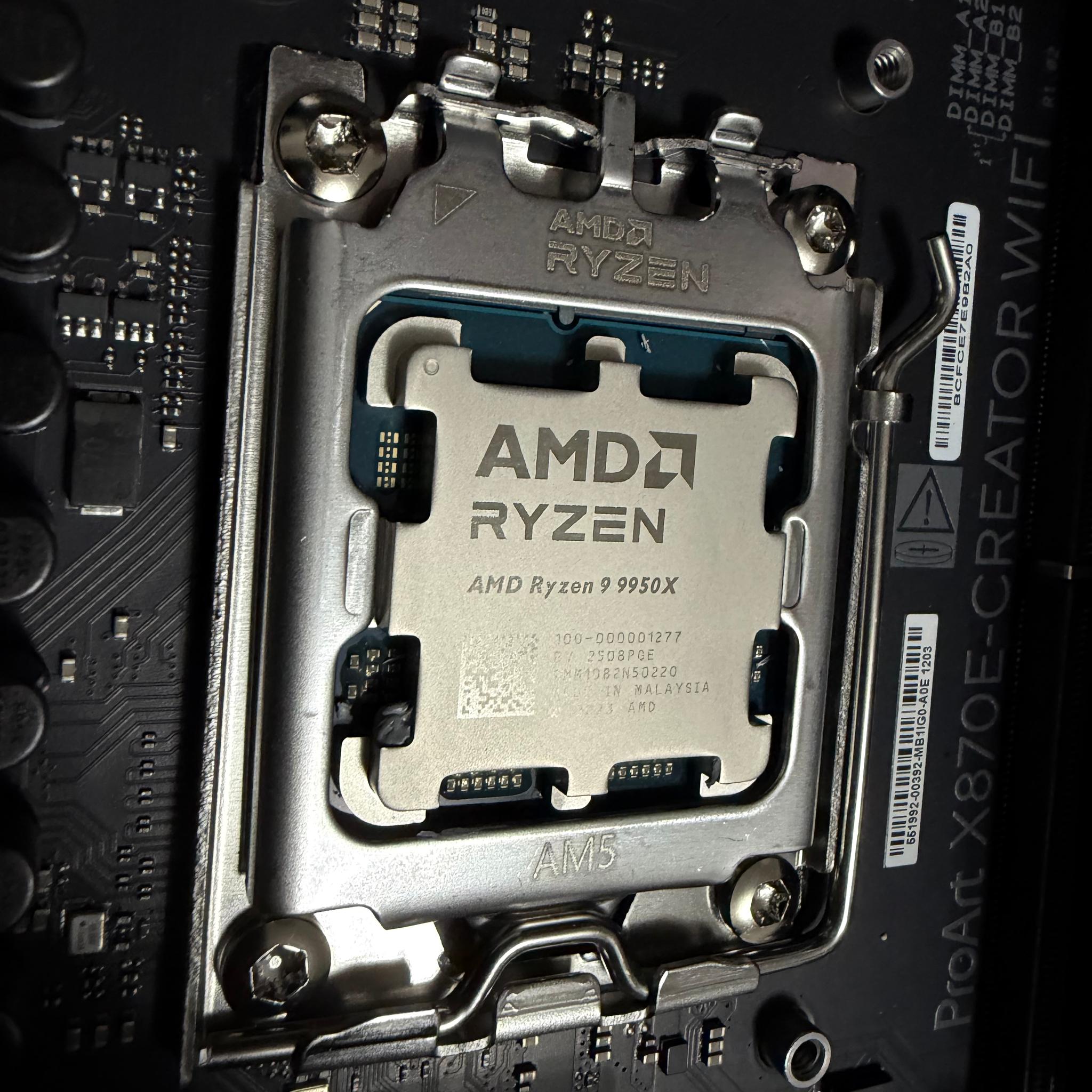 Asus x870e ProArt Ryzen 9950x 96db DDR5 bundle