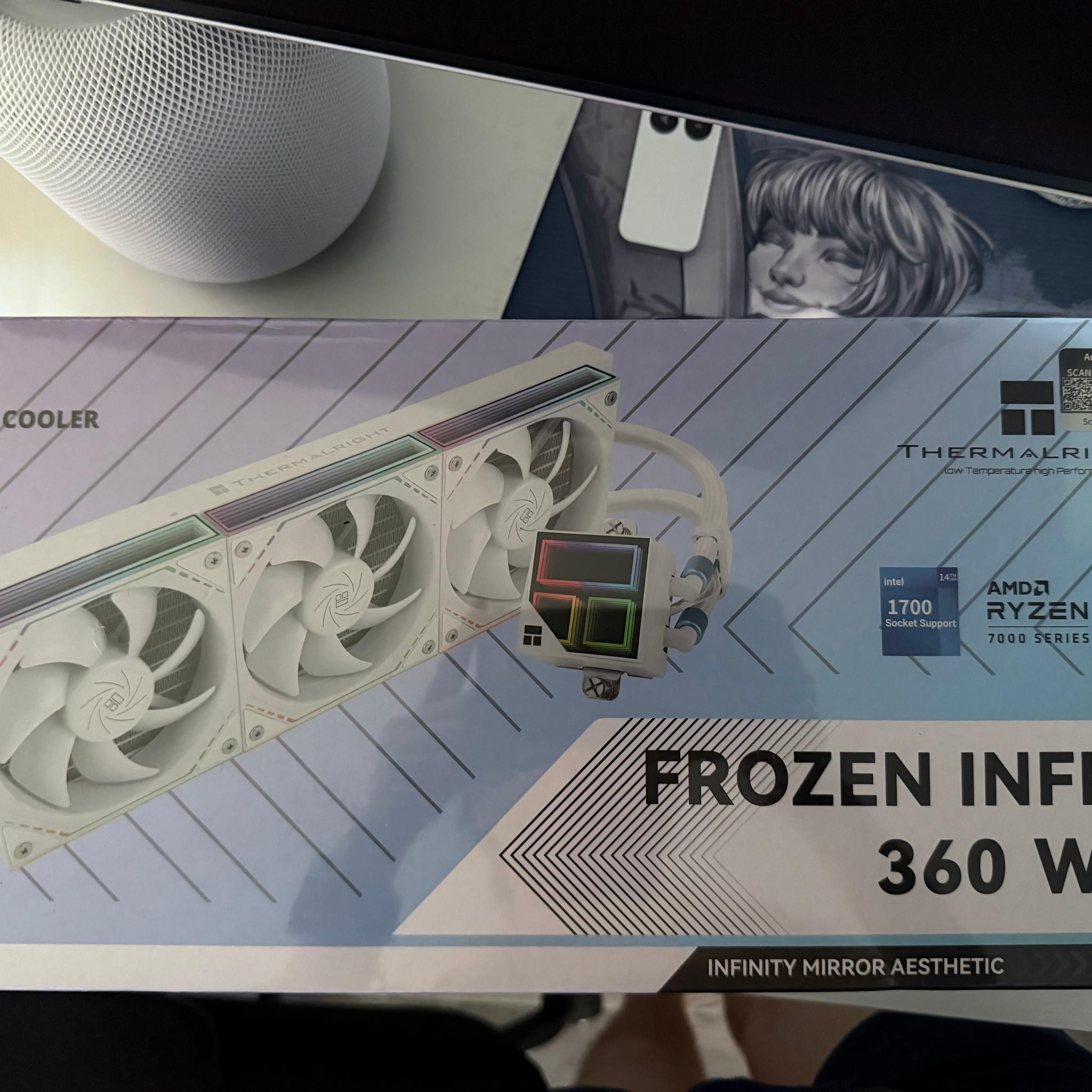 Brand New Thermalright Frozen Infinity 360 White Liquid CPU Cooler