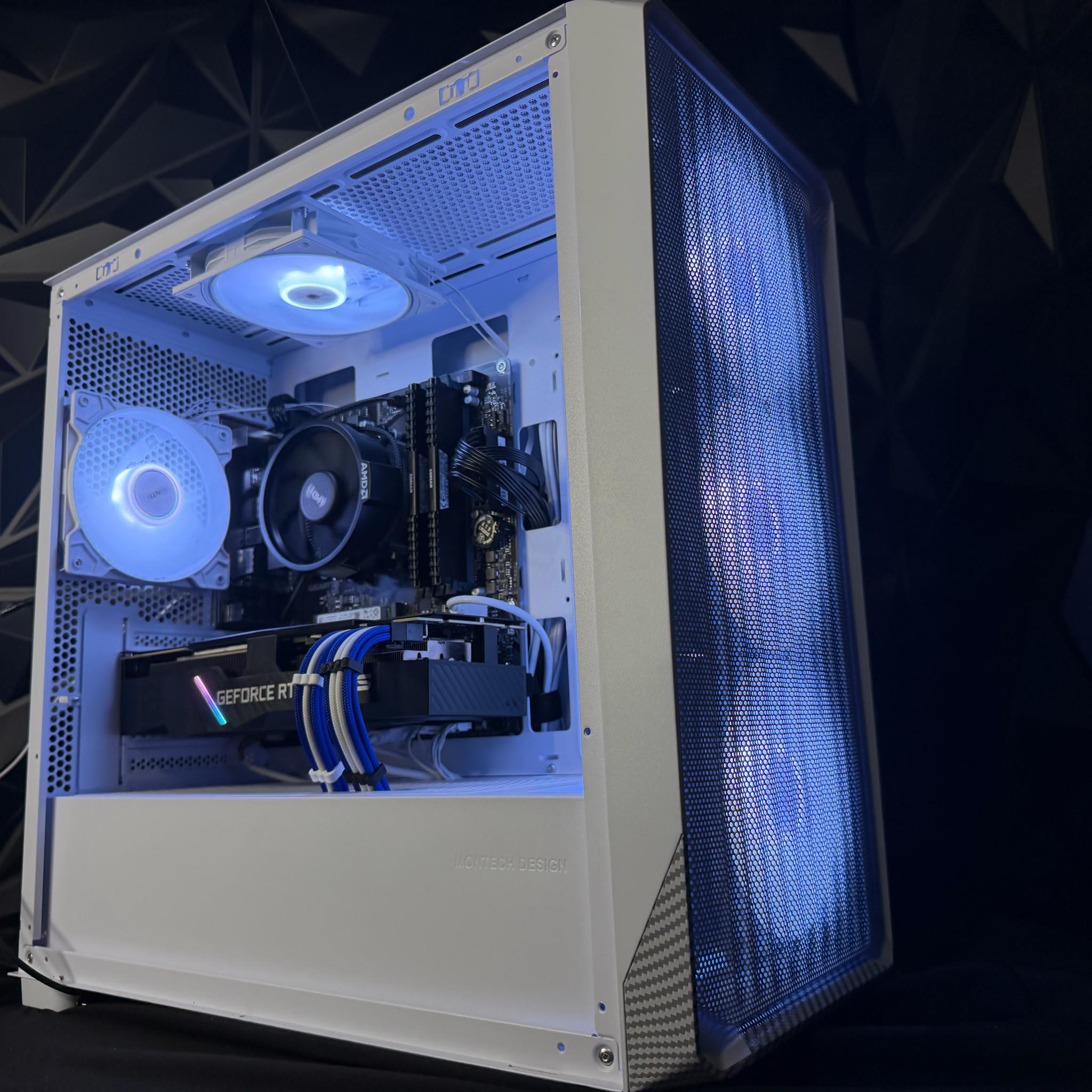 🔵⚡ BLUE FIBER ⚡🔵 Ryzen 5 5500| RTX 2080 Super | 16 GB DDR4| 1 TB SSD| 650W PSU