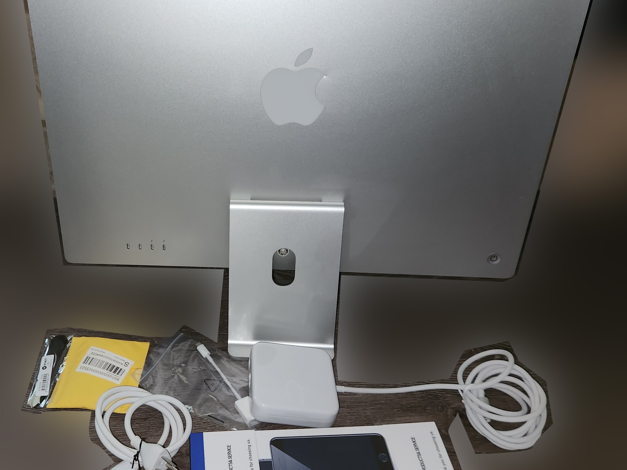iMac 24" desktop computer damaged screen