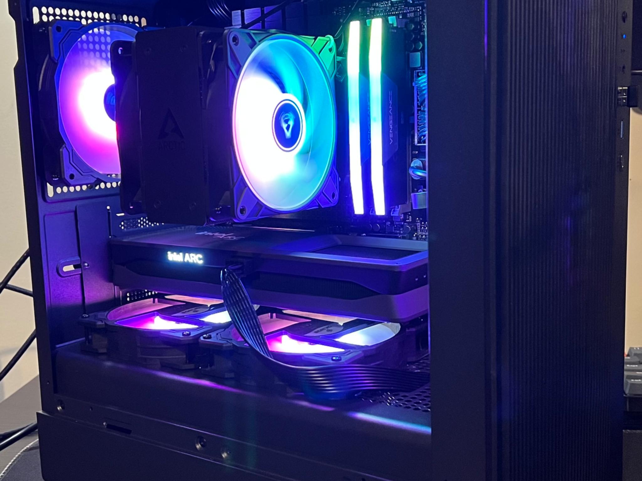 Team blue 💙 2.0 Ryzen 5 7600x 1.5 TB SSD 32GB DDR5 Intel ARC B580 ARGB fans. ALL NEW parts!