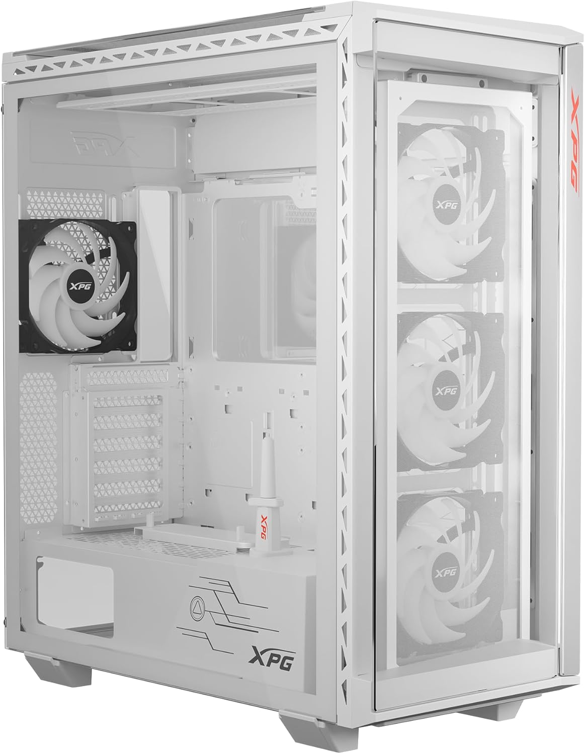 XPG Battlecruiser II with Prime White Mid-Tower ATX Computer Gaming Case
