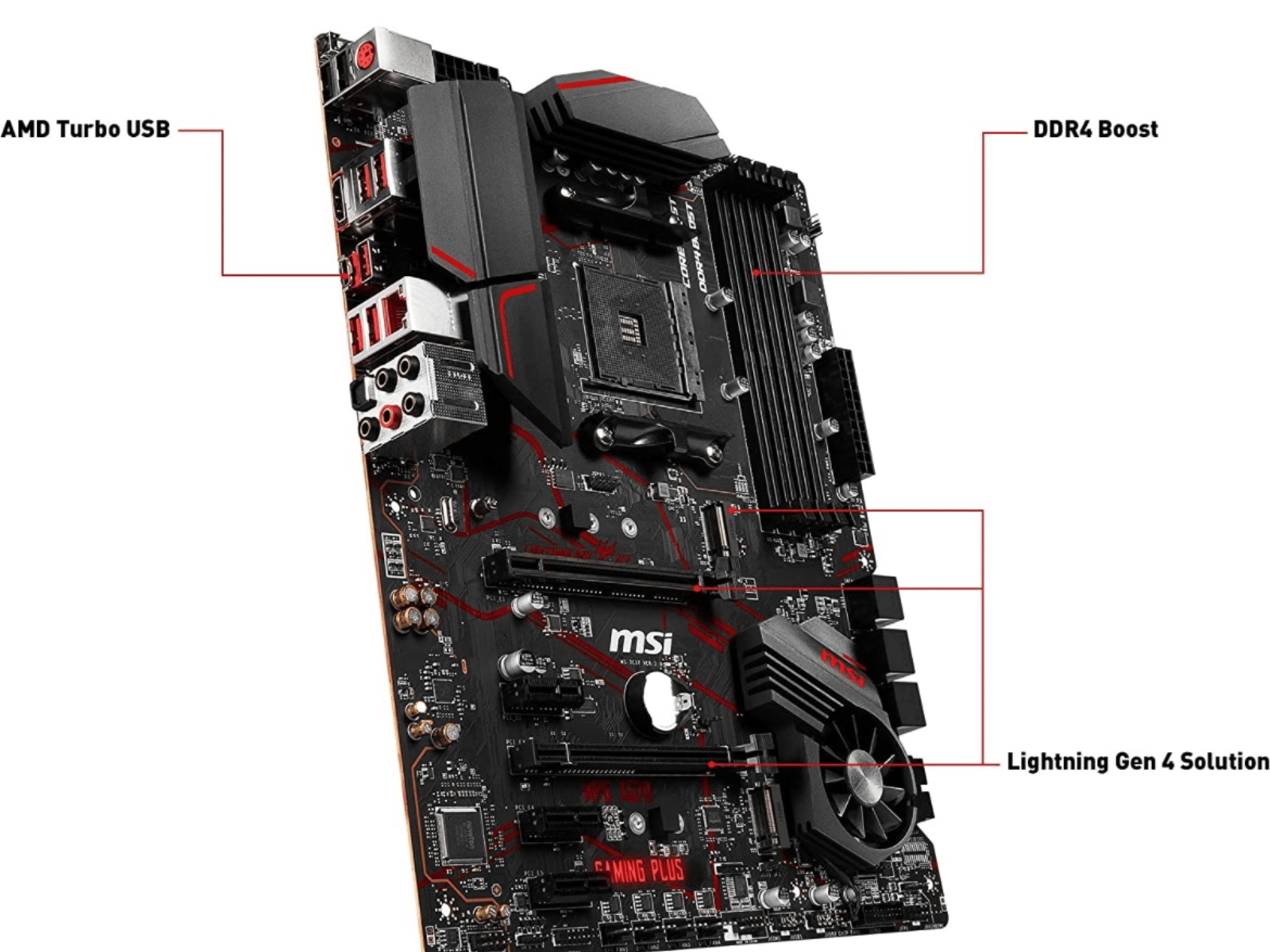 MSI MPG X570 GAMING PLUS Motherboard (AMD AM4, PCIe 4.0, DDR4 SATA 6Gb/s M.2 USB 3.2 Gen 2 HDMI ATX)