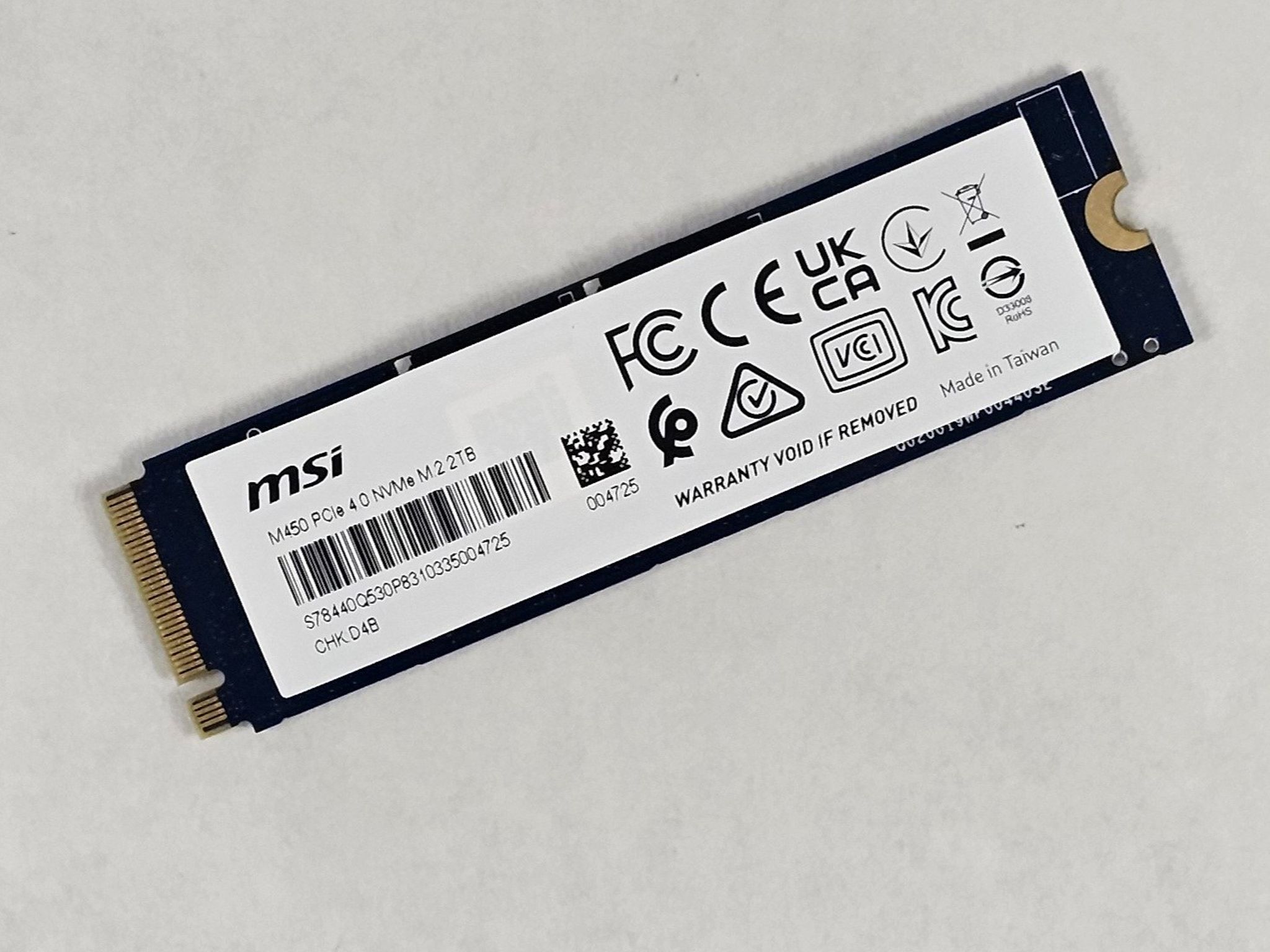 2TB NVMe M.2 SSD MSI SPATIUM M450 Gen4