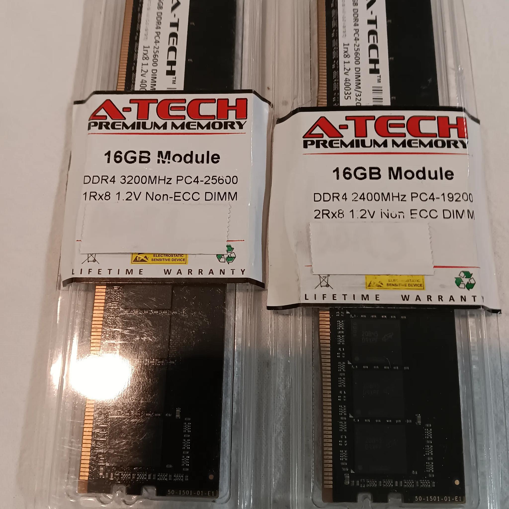 A-Tech 32GB (2X16GB) PC4-25600 DDR4-3200 RAM Memory