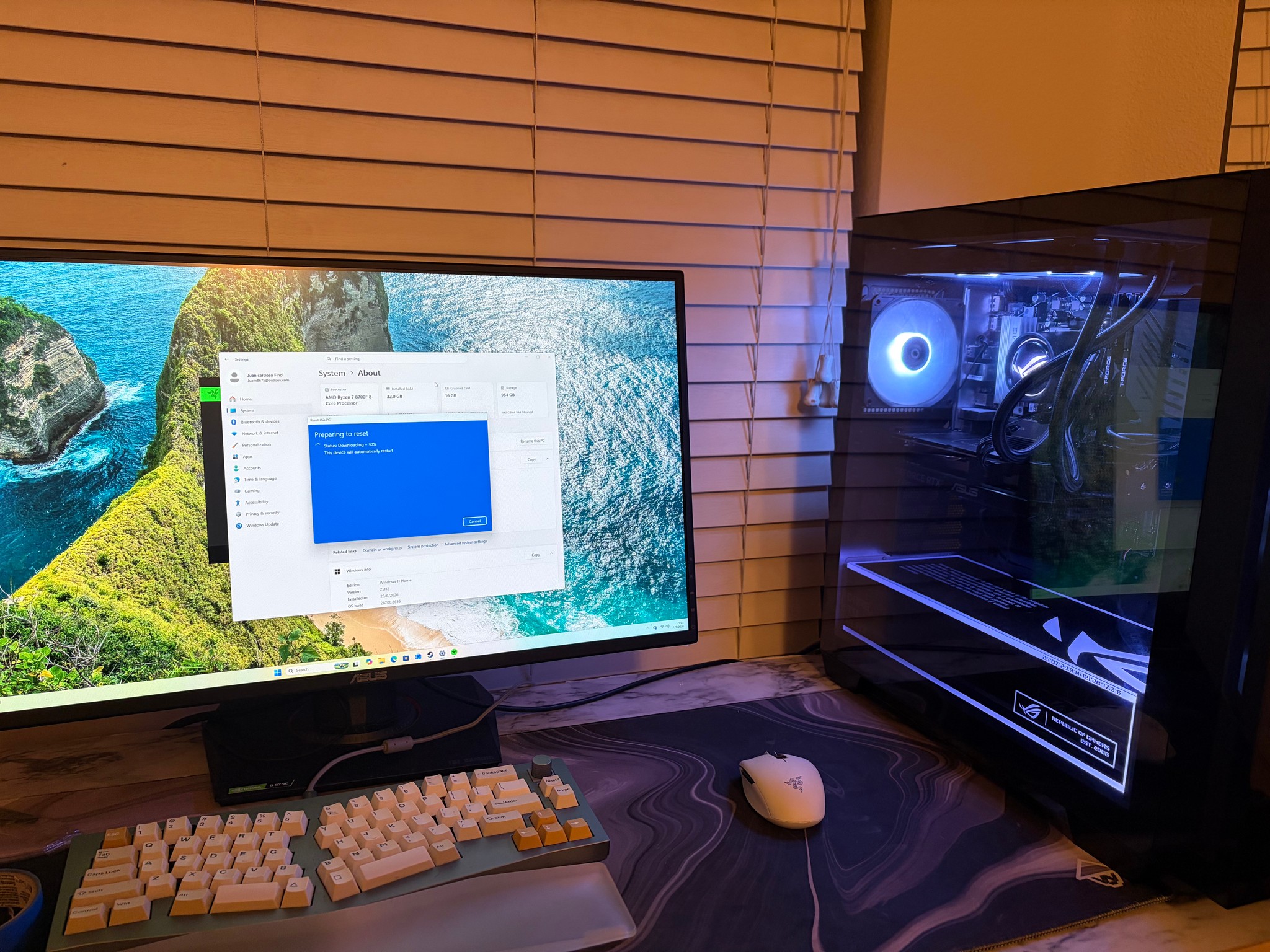 5060 ti 16 gb 32gb ddr5 Custom Gaming PC Build