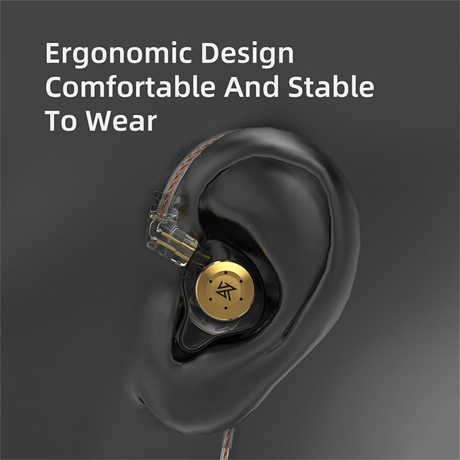 BNIB KZ EDX PRO HiFi Stereo Sound IEM (In-Ear-Monitor) Wired Earbuds - Black; No Mic
