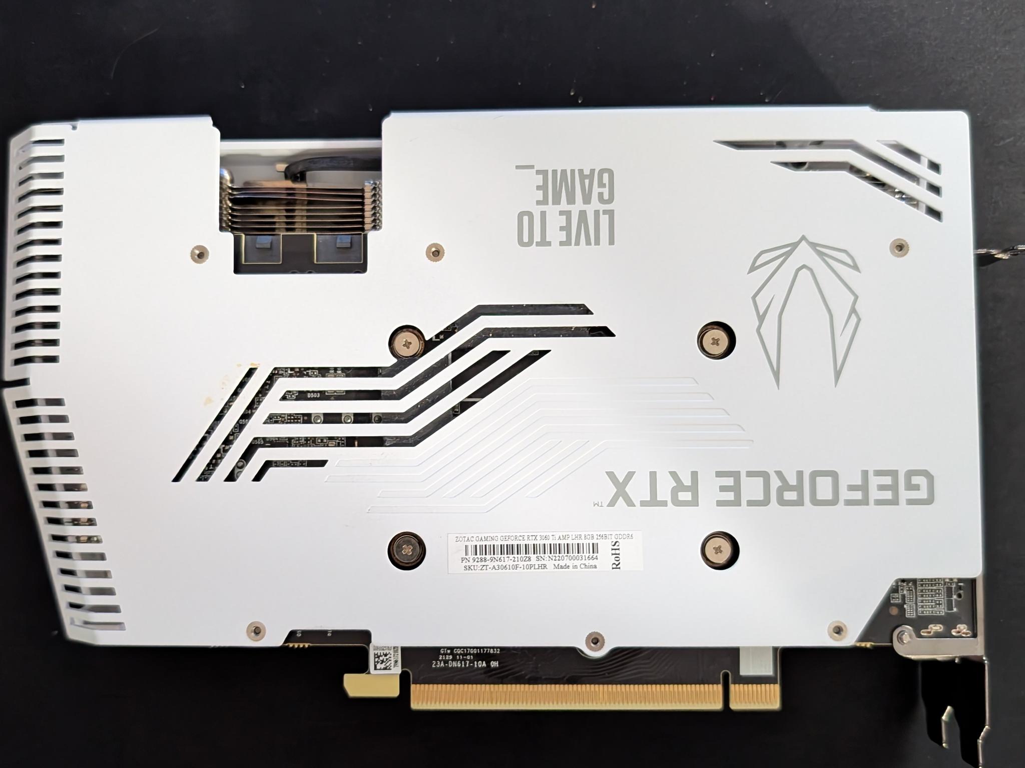 ZOTAC GeForce RTX 3060 Ti AMP White Edition LHR 8GB GDDR6 Graphics Card