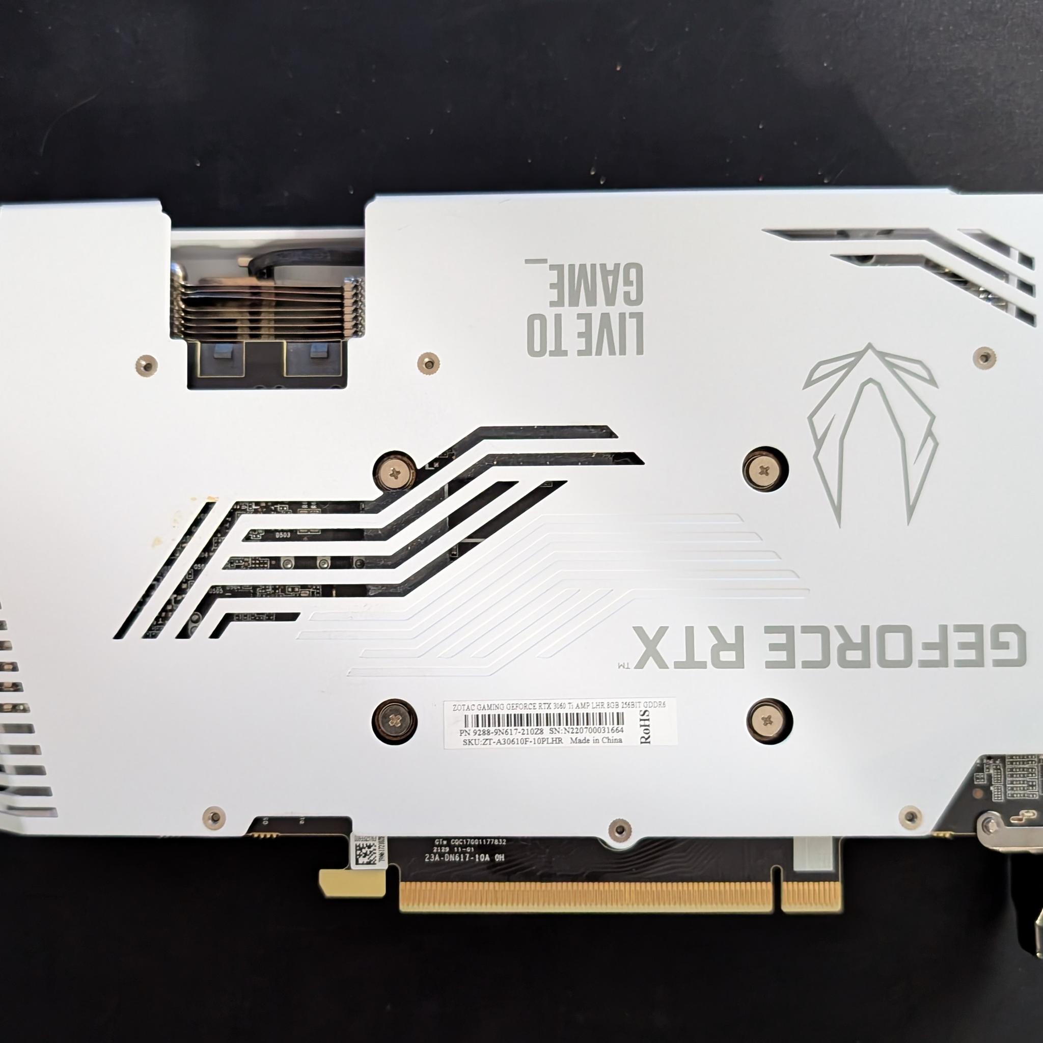 ZOTAC GeForce RTX 3060 Ti AMP White Edition LHR 8GB GDDR6 Graphics Card