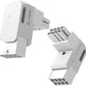 8-Pin PCIe GPU Power Adapter 90-Degree Angled Connector Aluminum White RVS 2 pack
