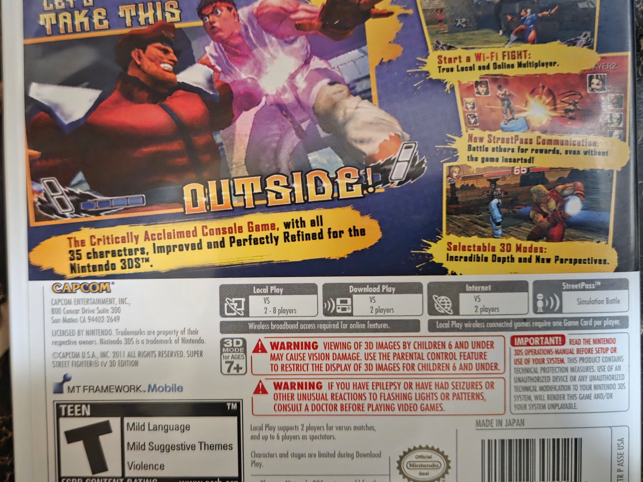 Nintendo 3DS Super Street Fighter IV(4) 3D Edition