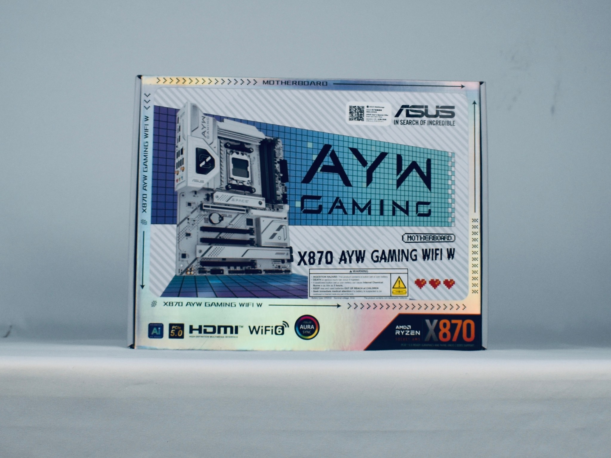 ASUS AYW Gaming X870 WI-FI ATX Motherboard AM5 BNIB All-White