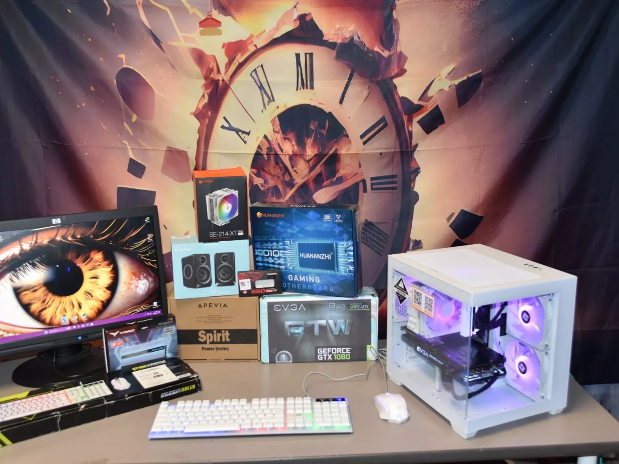 Gaming PC Intel I 5 9400F RGB  16 GBS of Ram GPU Evga G Force FTW 1080 8 GB NVME 1TB 600 Watt PSU