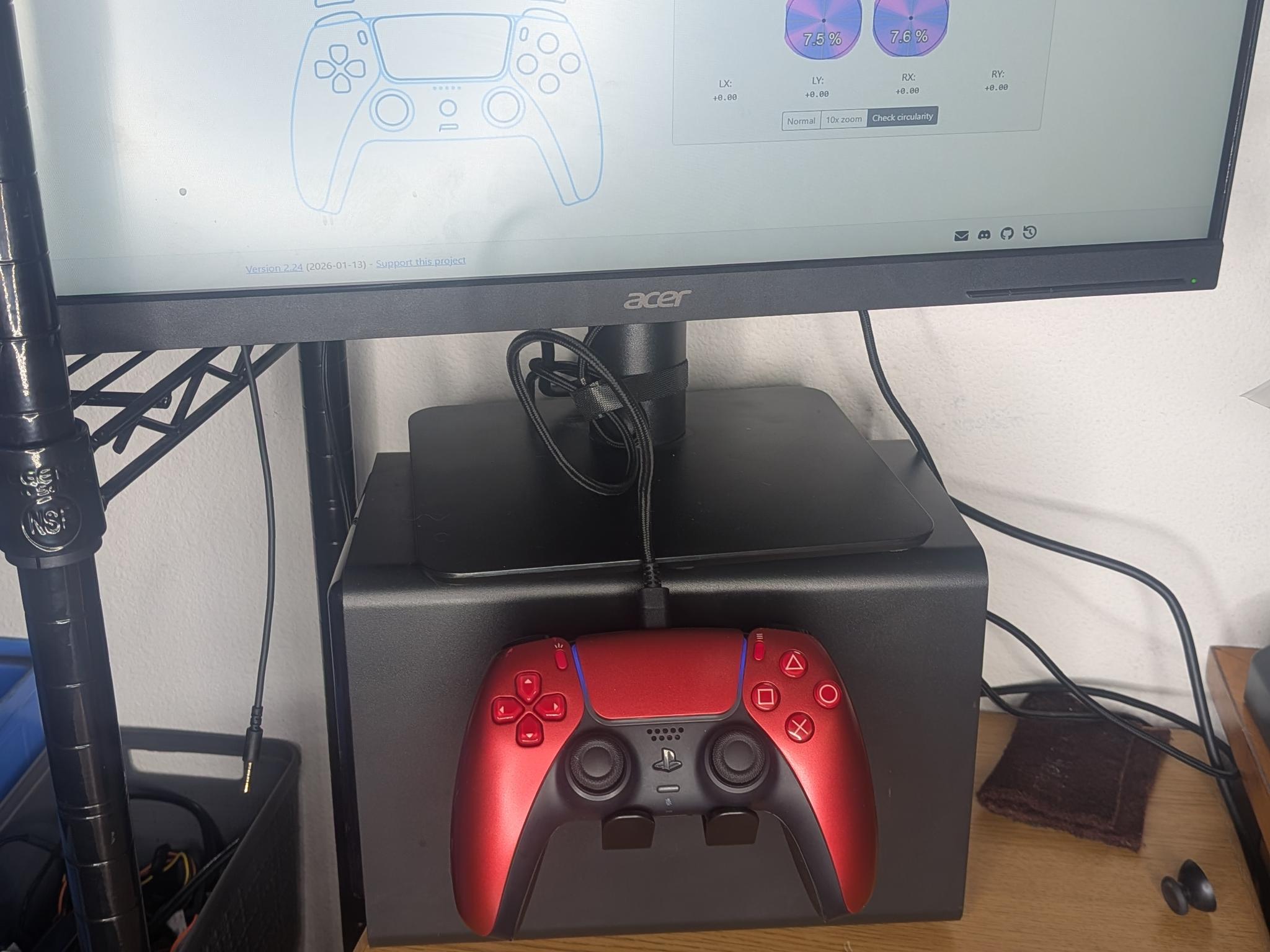 Esports Ready, TMR upgraded,  Fully Modified Volcanic Red PS5 Dualsense Controller