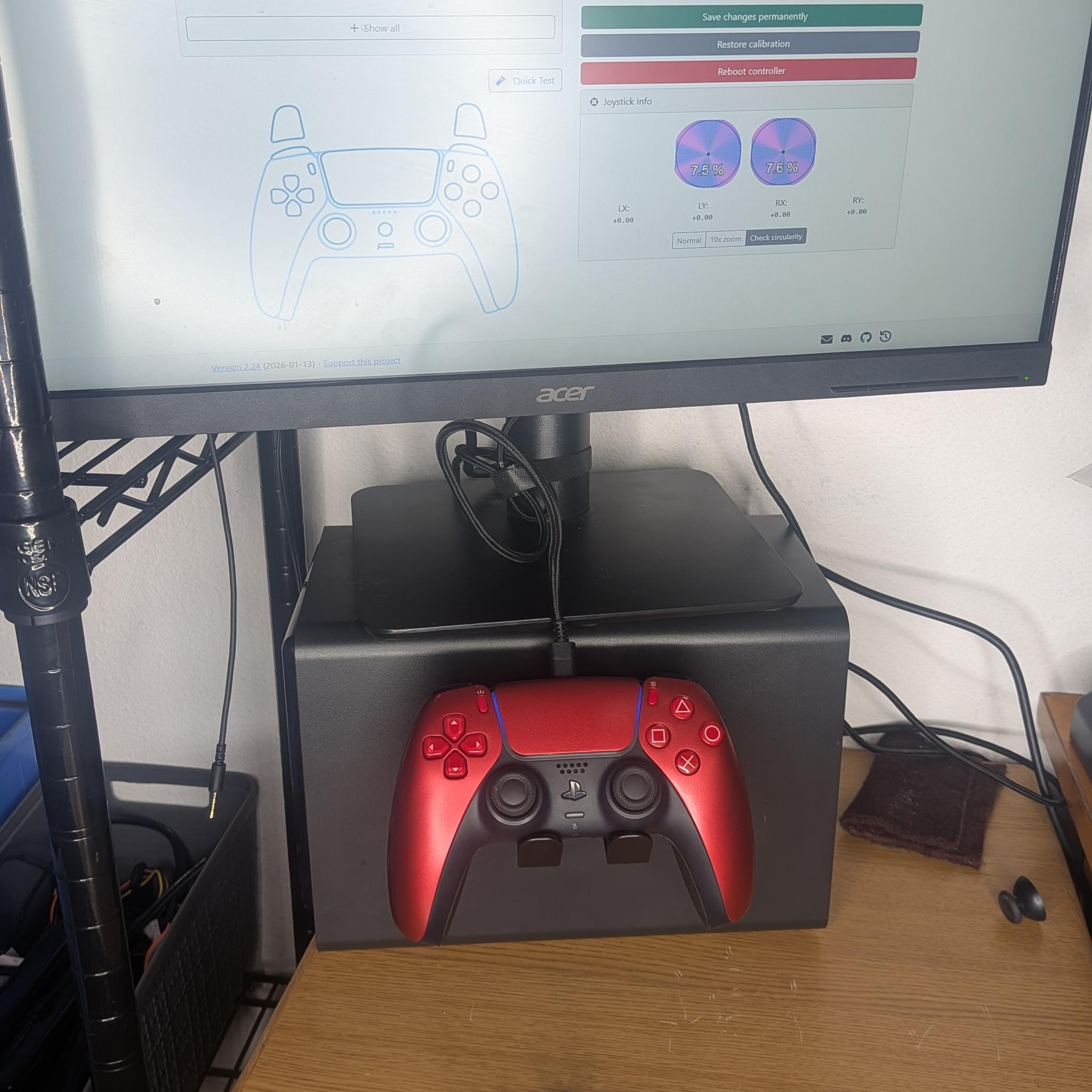 Esports Ready, TMR upgraded,  Fully Modified Volcanic Red PS5 Dualsense Controller