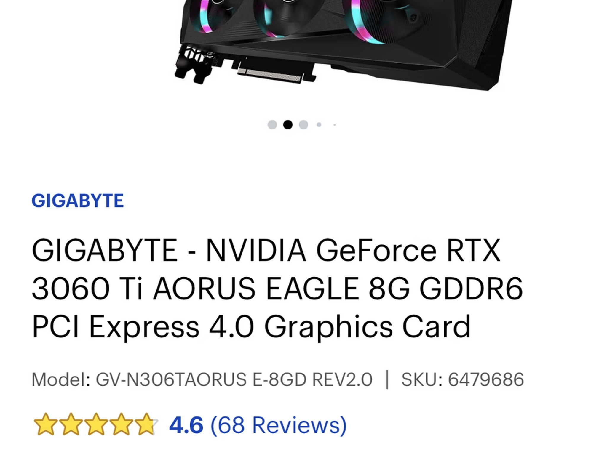 Aorus Elite 3060 TI [used]