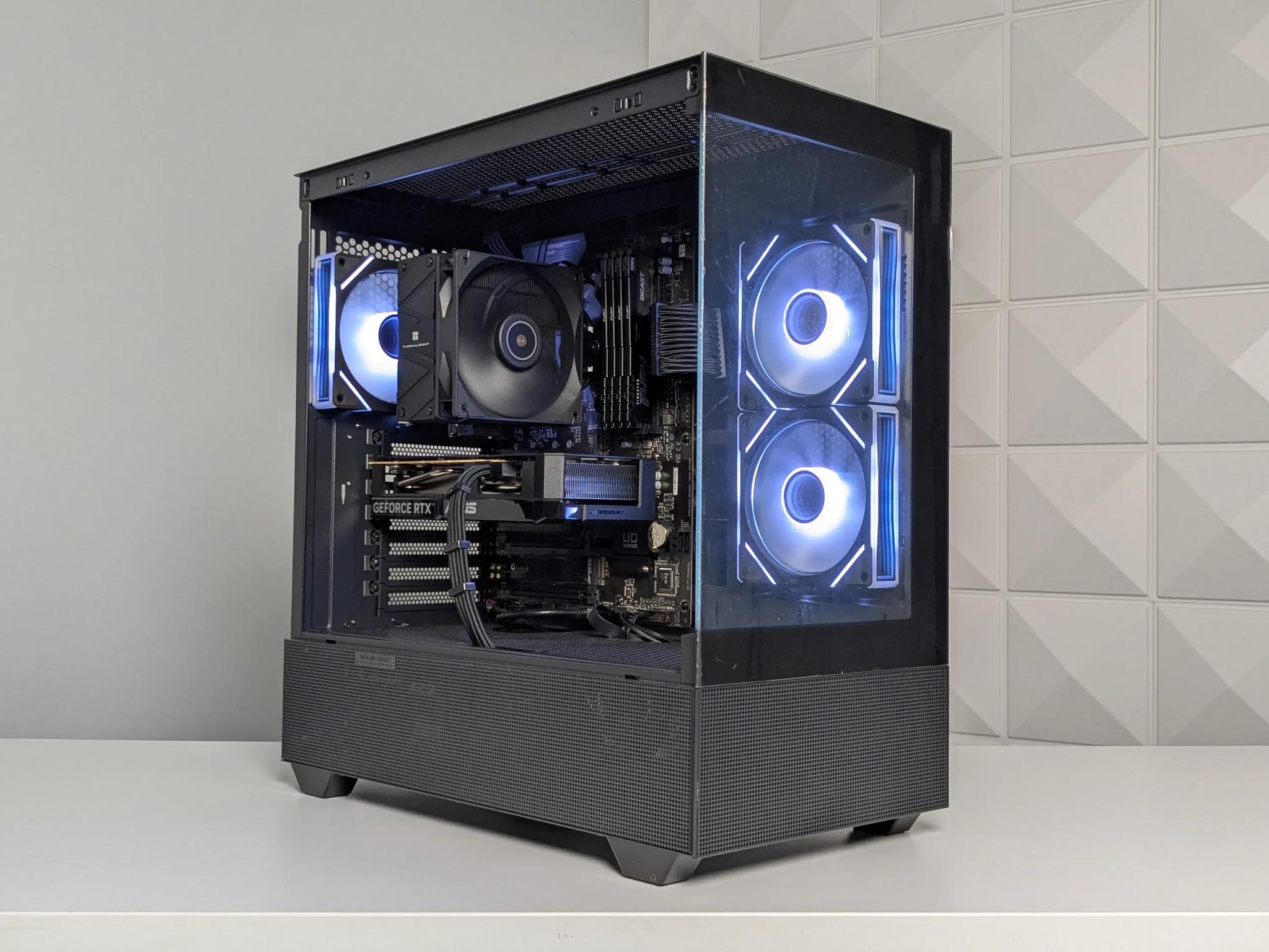 Black RGB Gaming PC - Ryzen 5 5500 - RTX 5060