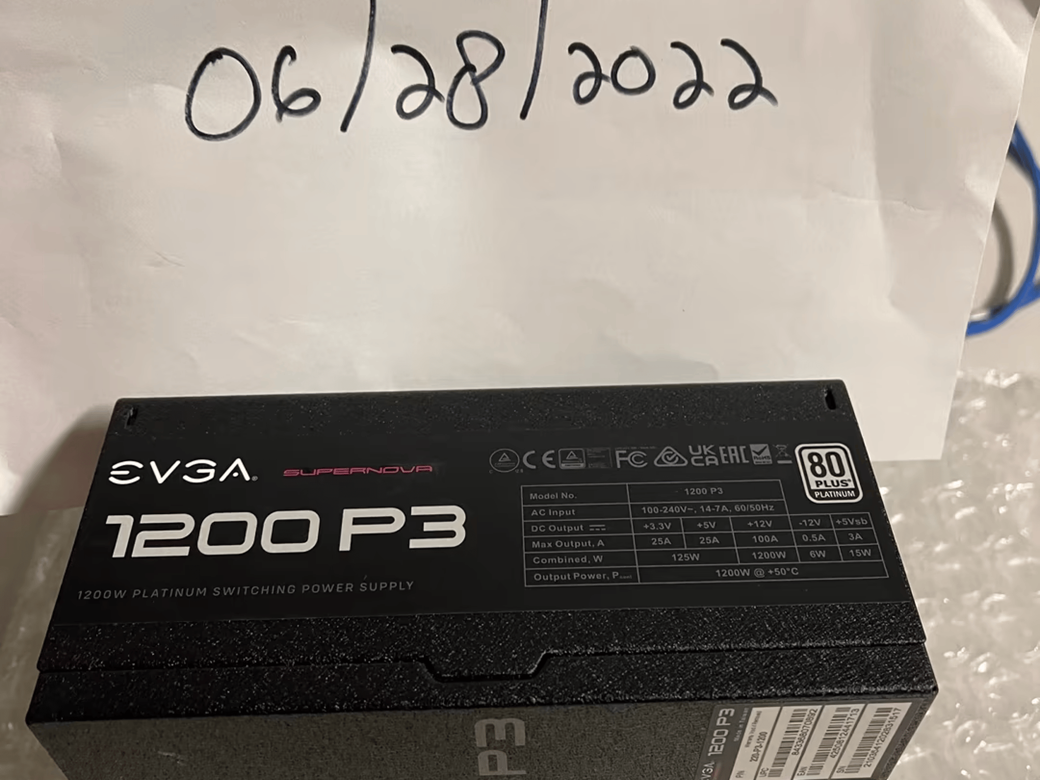 EVGA SuperNOVA P3 220-P3-1200-X1 80 PLUS PLATINUM Certified 