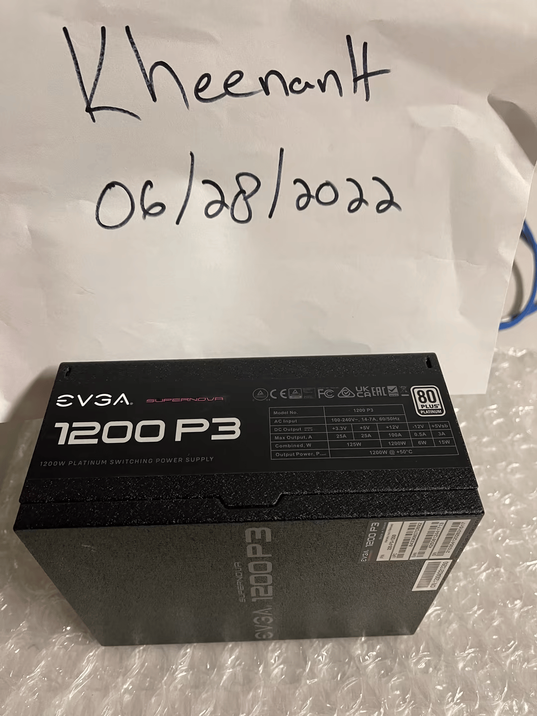 EVGA SuperNOVA P3 220-P3-1200-X1 80 PLUS PLATINUM Certified 
