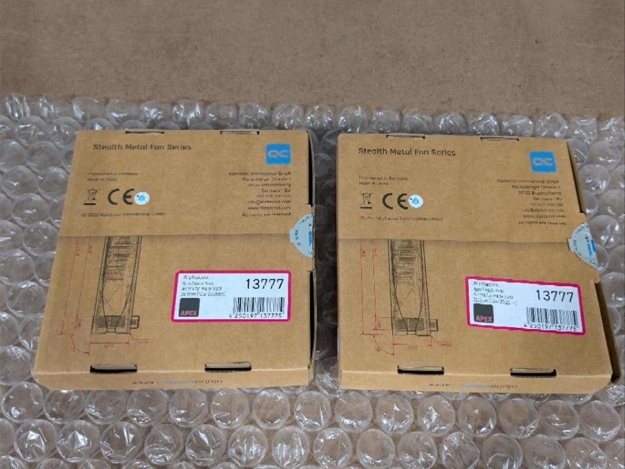 Alphacool Apex Stealth Metal Aurora Fan Matt Black 2600rpm 120mm - (13777)