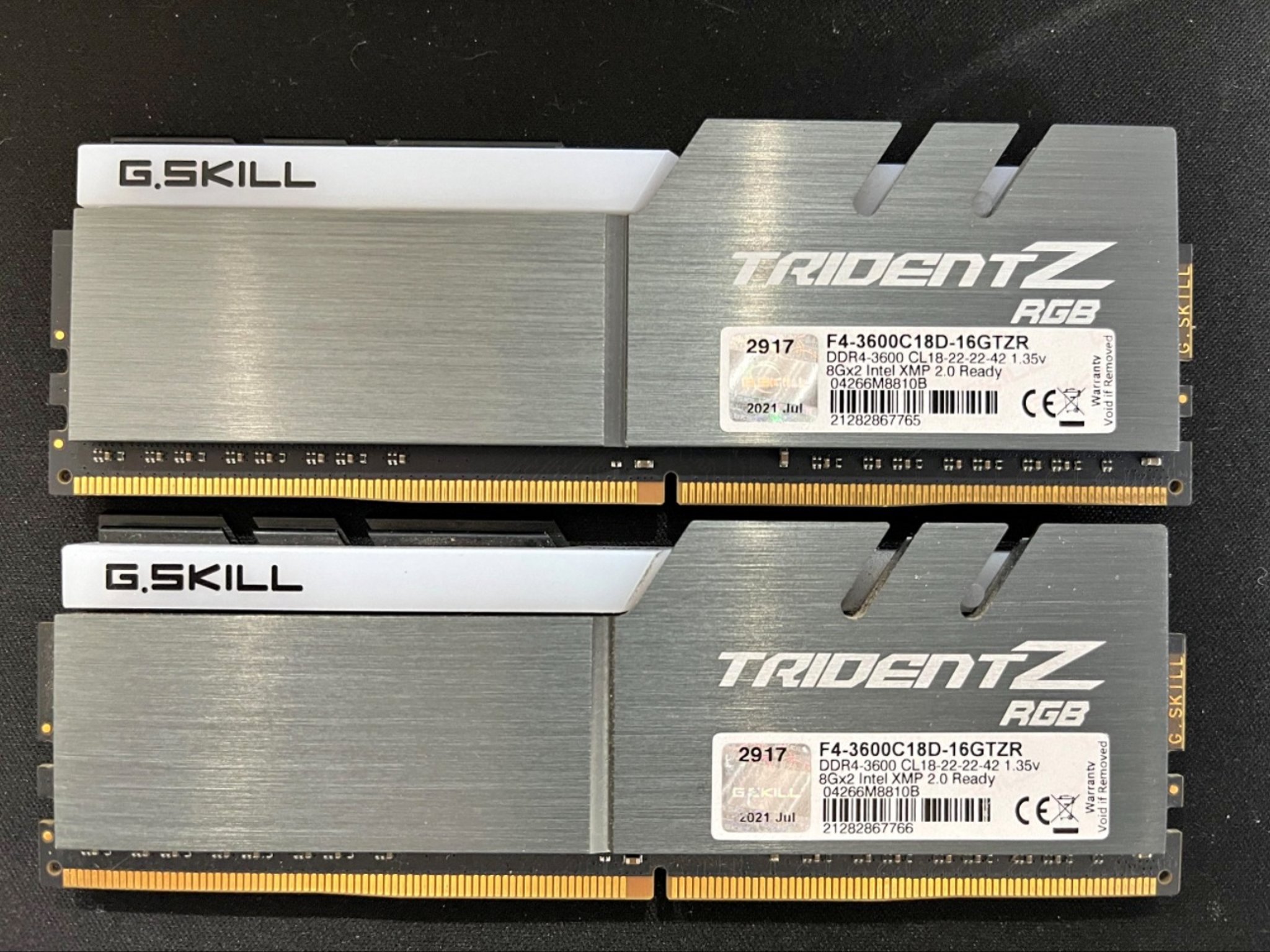 G.Skill Trident Z RGB 2x8GB (16GB) DDR4-3600 CL18-22-22-42