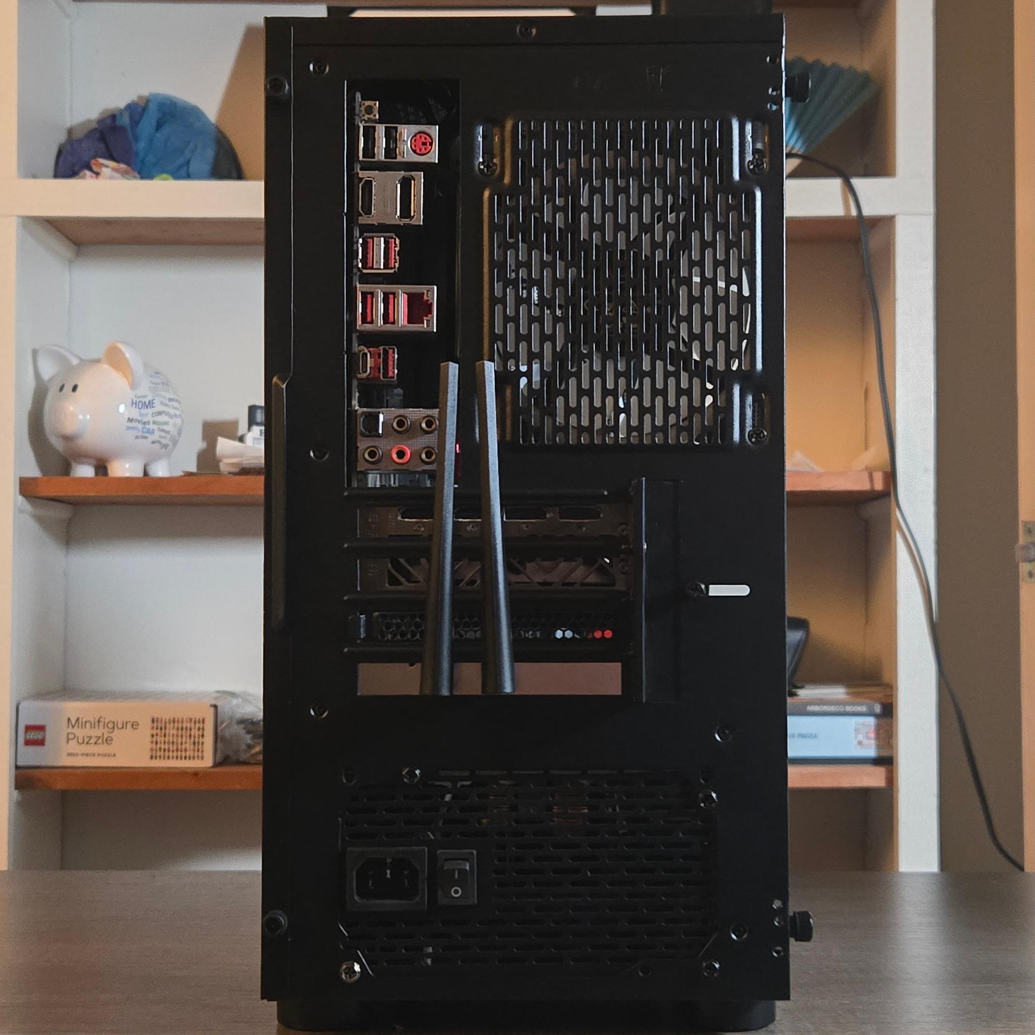 Red + Black Gaming PC | RX Vega 56 8GB | R5 2600 | 16GB | 500GB | ARGB | Wi-Fi + BT | 750W 80+ Gold
