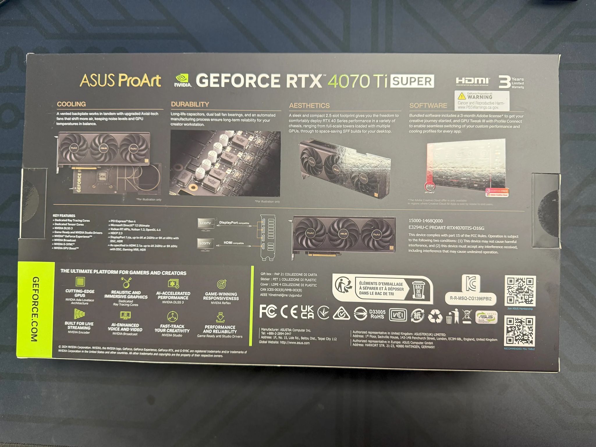 *Brand New* ASUS nVidia ProArt GeForce RTX 4070ti Super