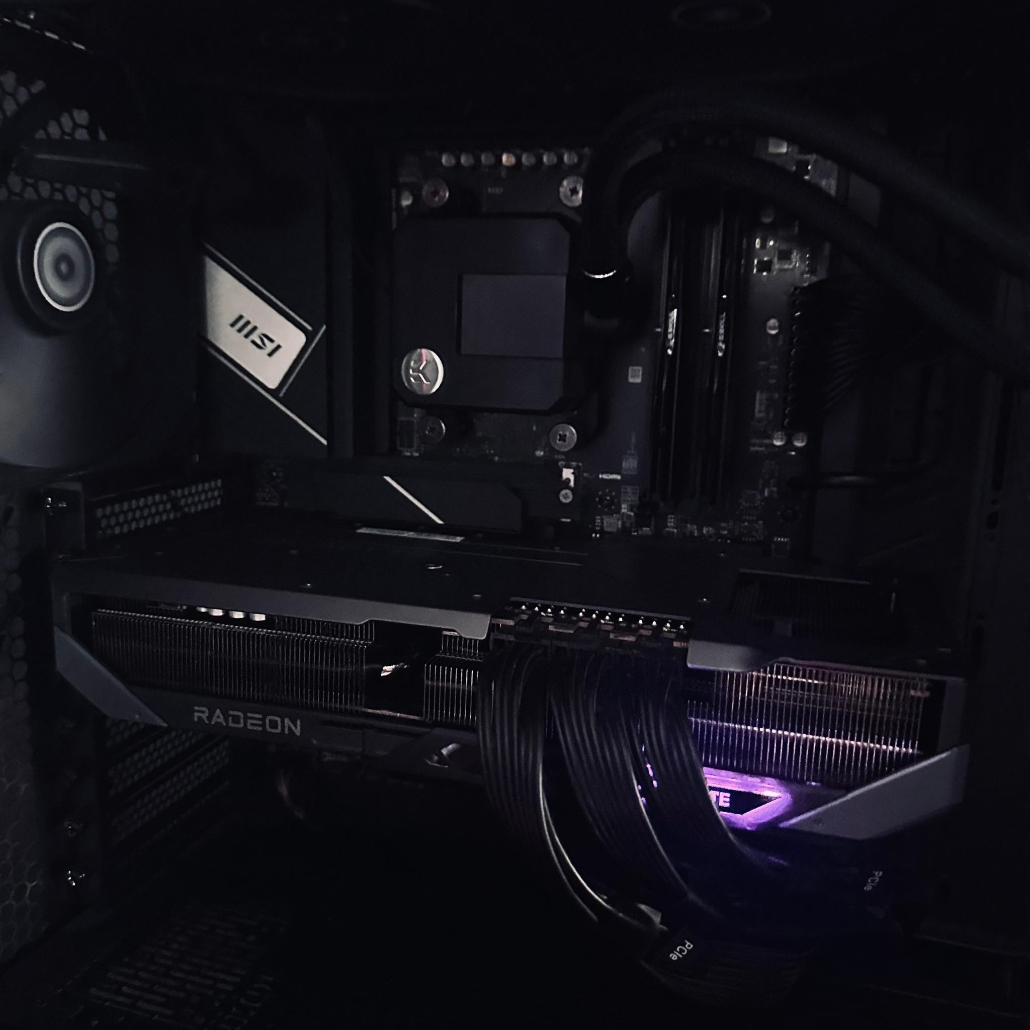 Project Void: 🌌NightFall Edition 🌌 (Ryzen 7 7700x, 9070xt, 32gb DDR5 ram) 4K/1440p machine