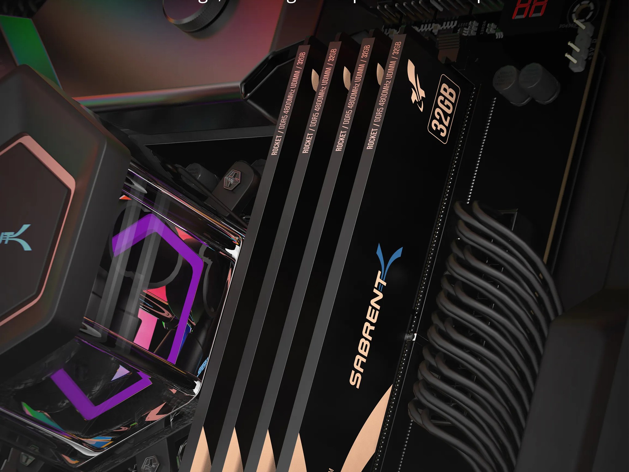 SABRENT DDR5 4800MHz 32GB U-DIMM Module for Desktops and PCs Memory