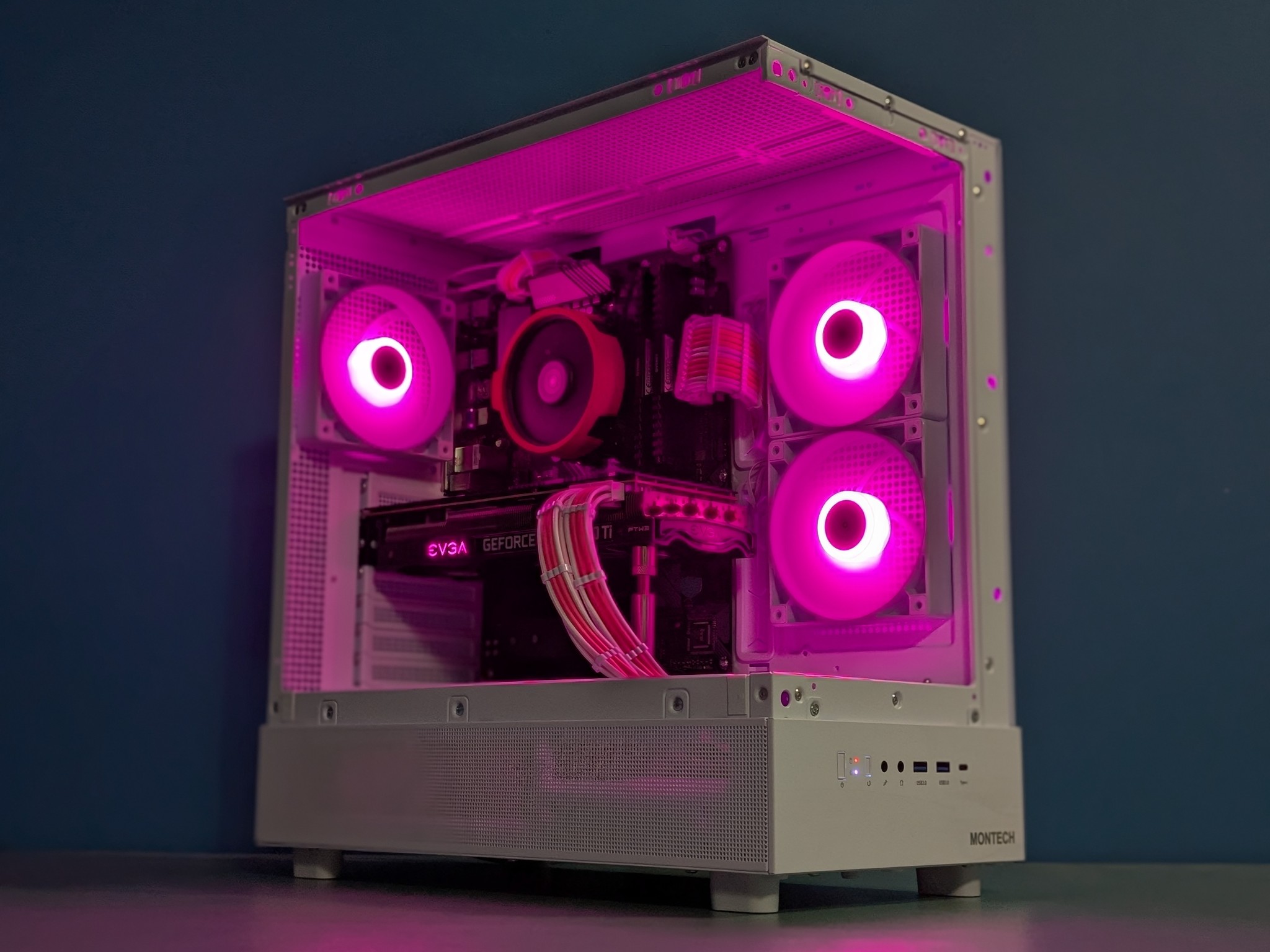 Pink & White Gaming PC | RTX 3060 Ti | Ryzen 5 5500 | 16GB RAM | NVMe SSD