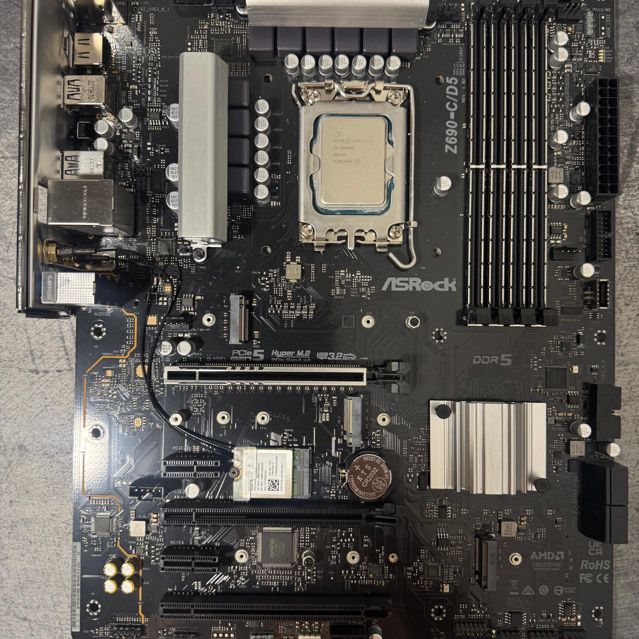 Intel Core i9-12900k + Asrock Z690 C/D5 Motherboard Combo