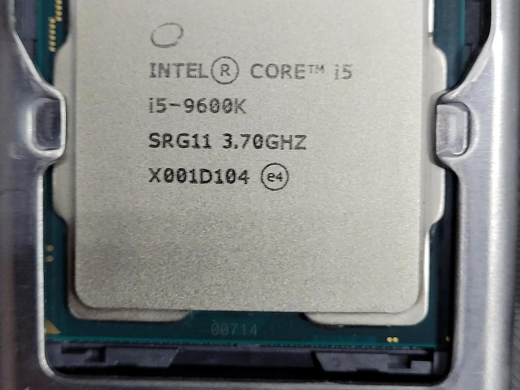 Intel i5-9600k cpu